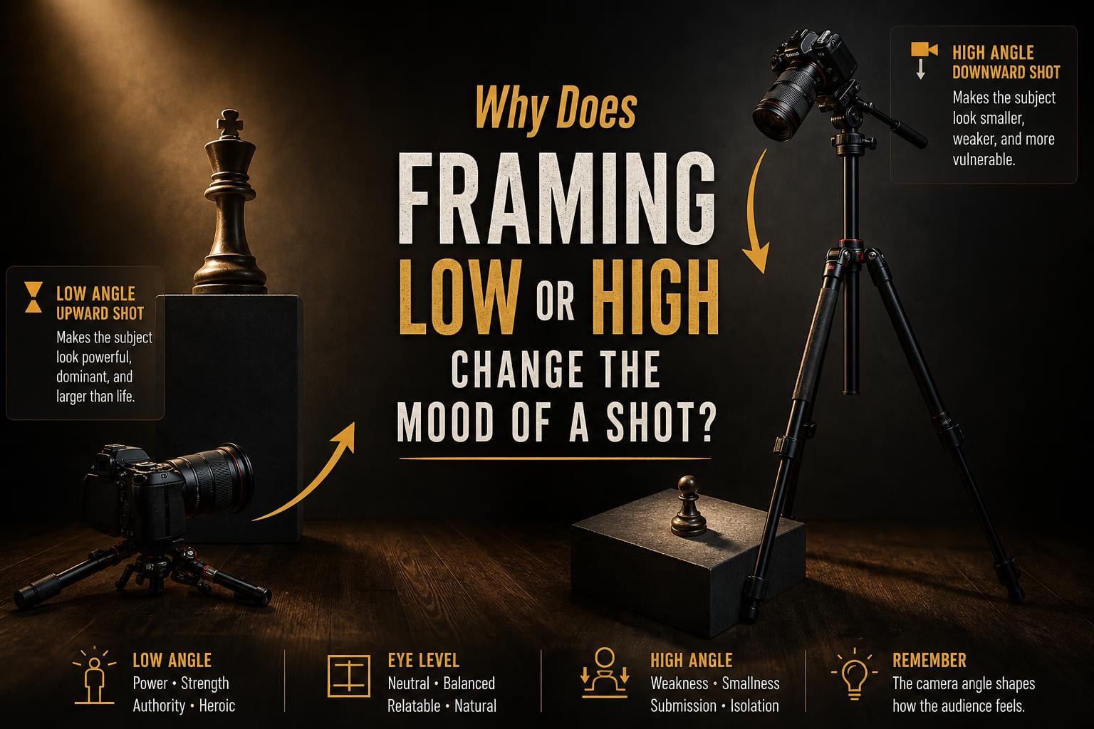 Why Does Framing Low or High Change the Mood of a Shot?