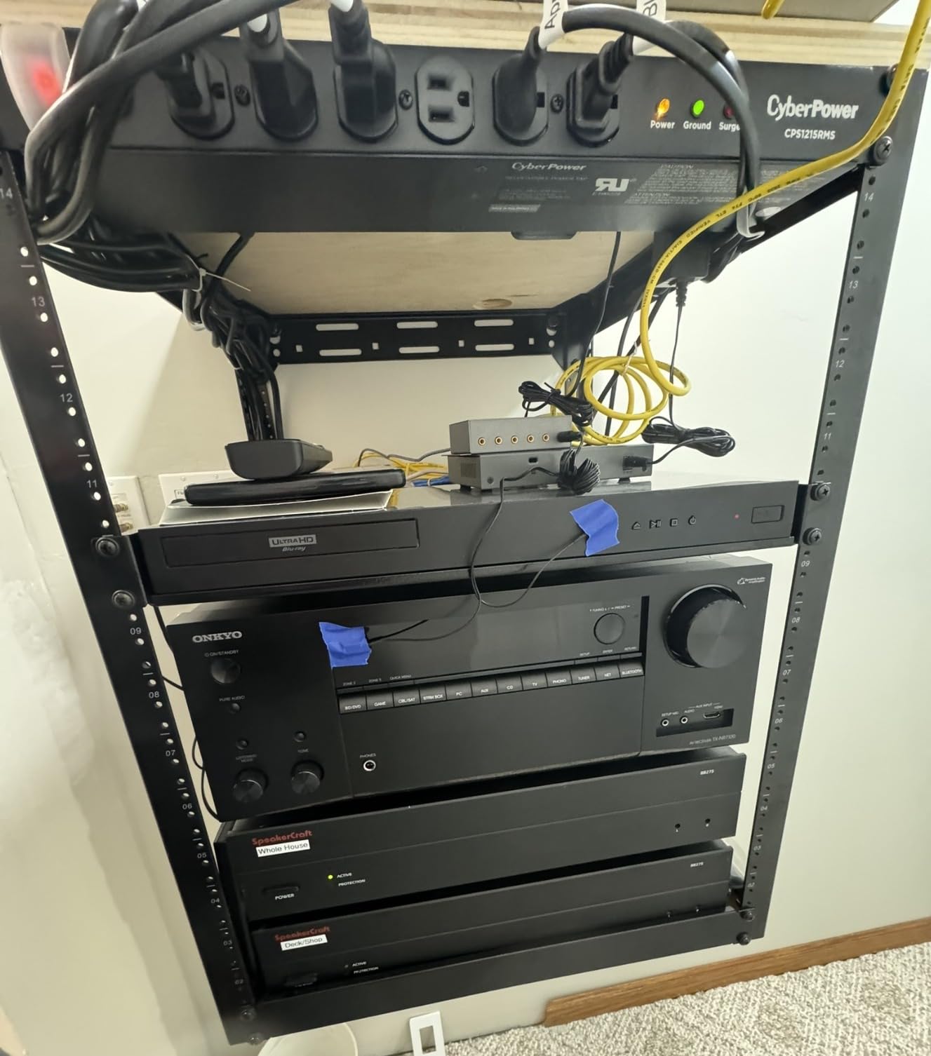 CyberPower CPS1215RMS Surge Protector | 120V/15A, 12 Outlets, 15 ft Power Cord, 1U Rackmount customer photo 1