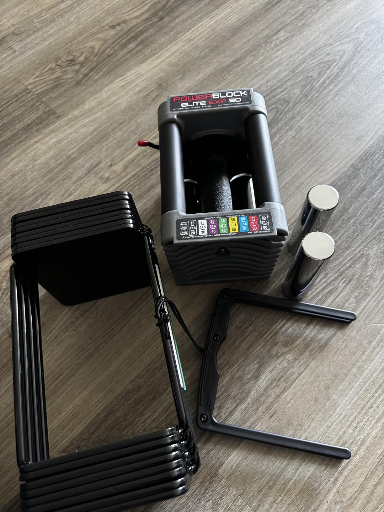 PowerBlock Elite EXP Adjustable Dumbbells, Sold in Pairs, Stage 1, 5-50 lb. customer photo 1