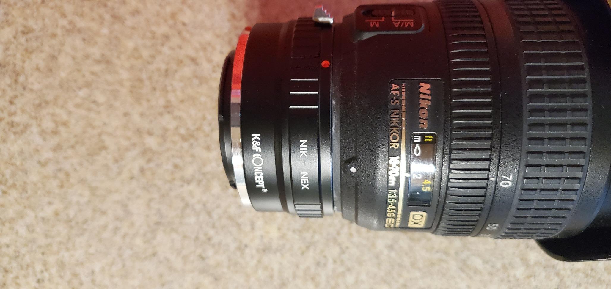 K&F Concept Lens Mount Adapter Compatible with Nikon AI Lens to Sony NEX E-Mount Camera Body customer photo 2