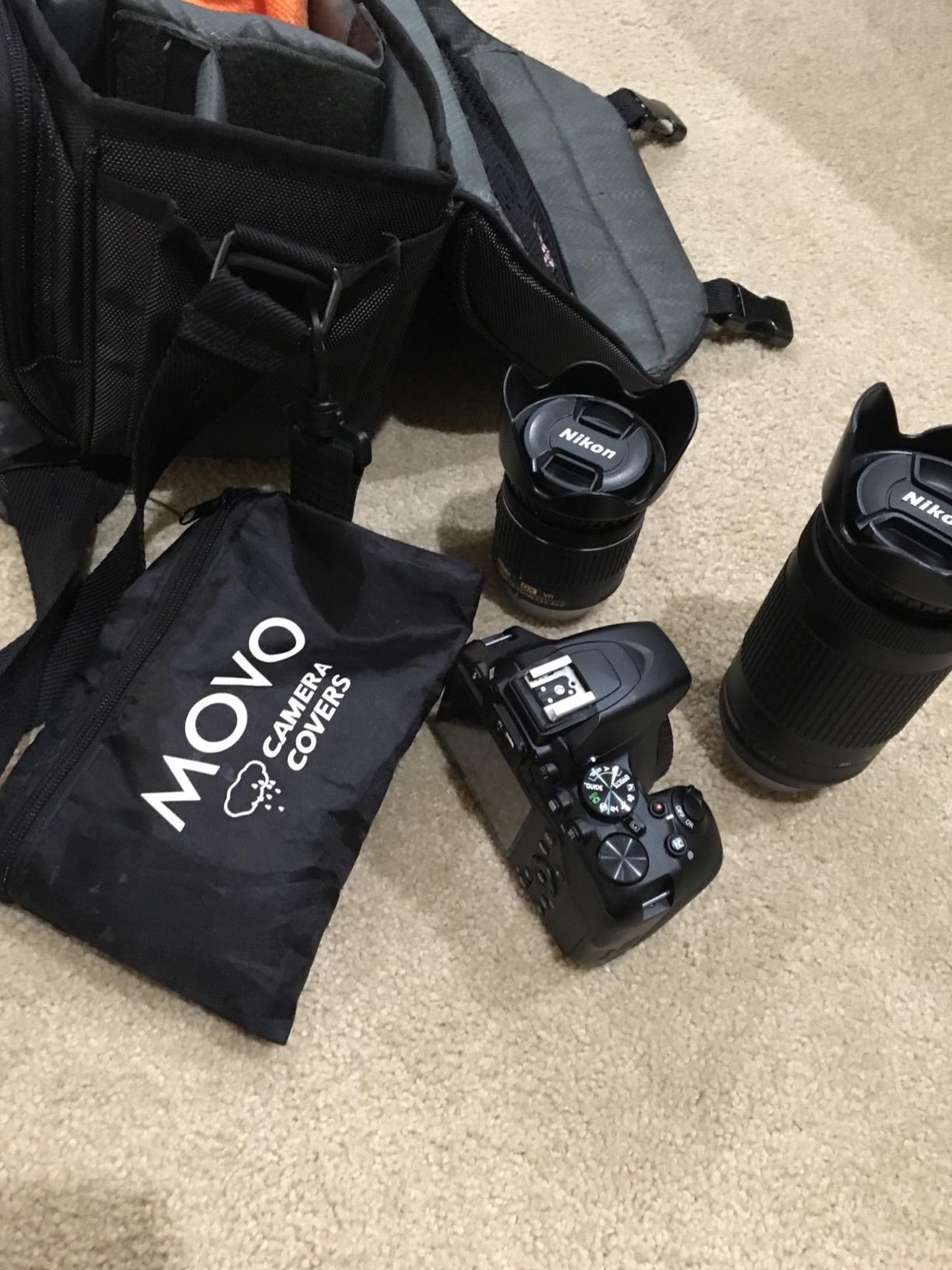Movo CRC11 Camera Rain Coat Rain Cover for DSLR Cameras and Mirrorless Cameras and Lens (Junior Size: 11