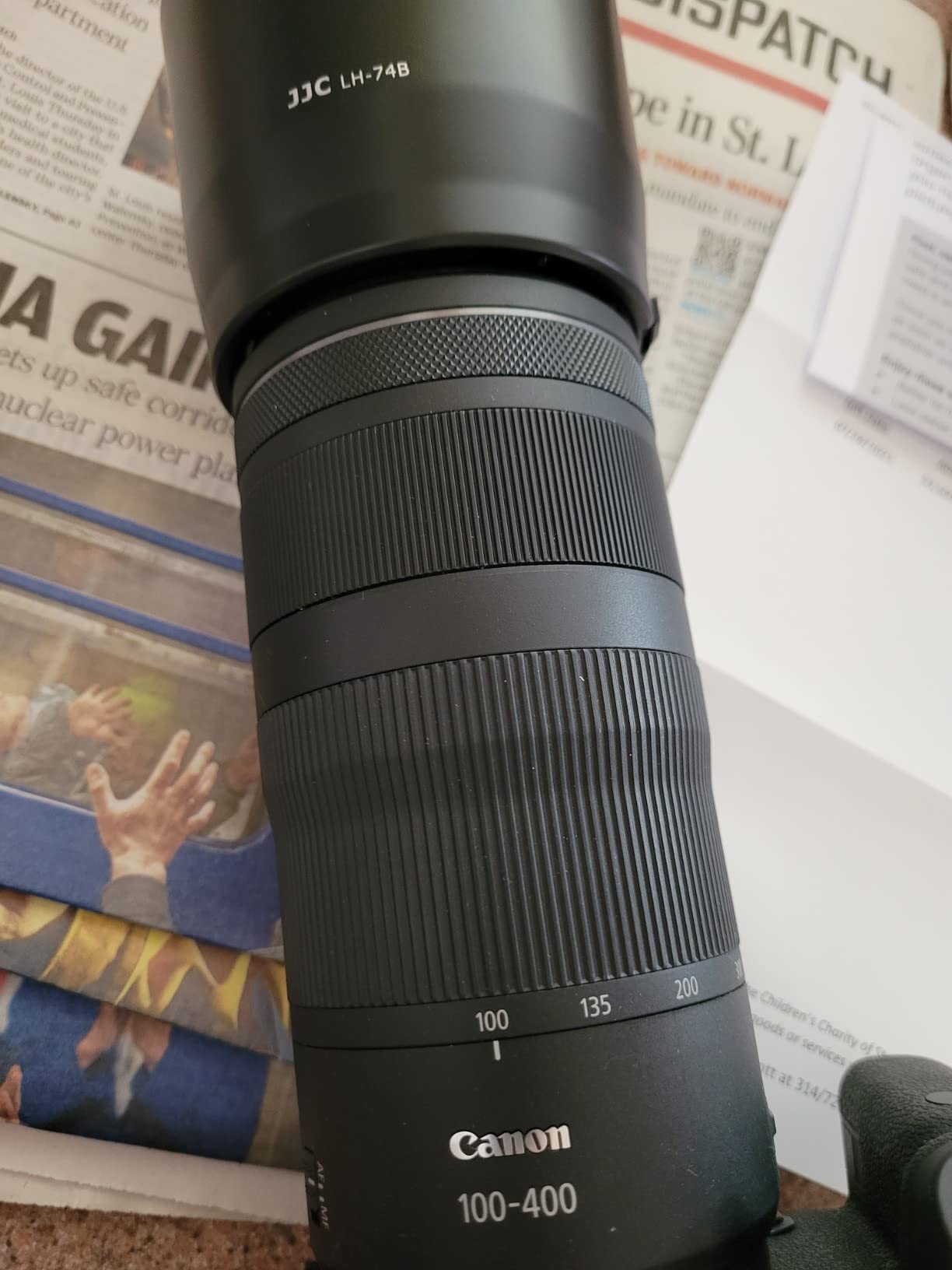 ET-74B Lens Hood Shade for Canon RF 100-400mm & EF 70-300mm f/4-5.6 is II | Reversible Lens Protector Shade, Compatible with 67mm Filters & Lens Caps, No Vignetting customer photo 1