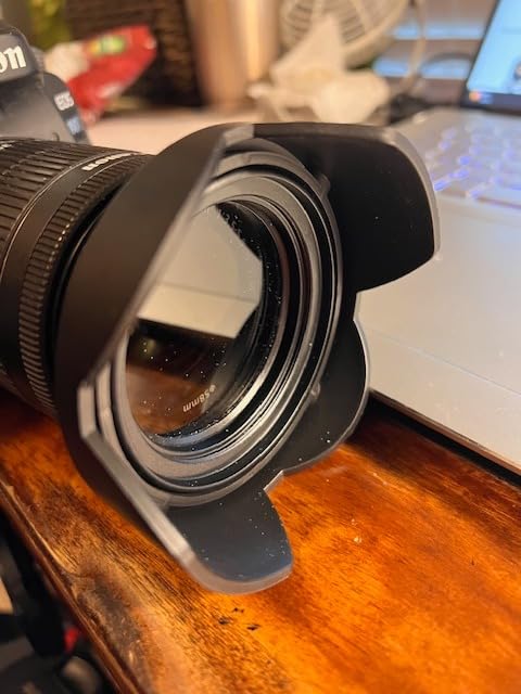 58mm Lens Hood Set for Canon EOS 77D 80D 90D Rebel T8i T7 T7i T6i T6s T6 SL2 SL3 DSLR Cameras with EF-S 18-55mm F3.5-5.6 is STM & EF-S 18-55mm F4-5.6 is STM & RF 24-50mm, Replace Canon EW-63C customer photo 1