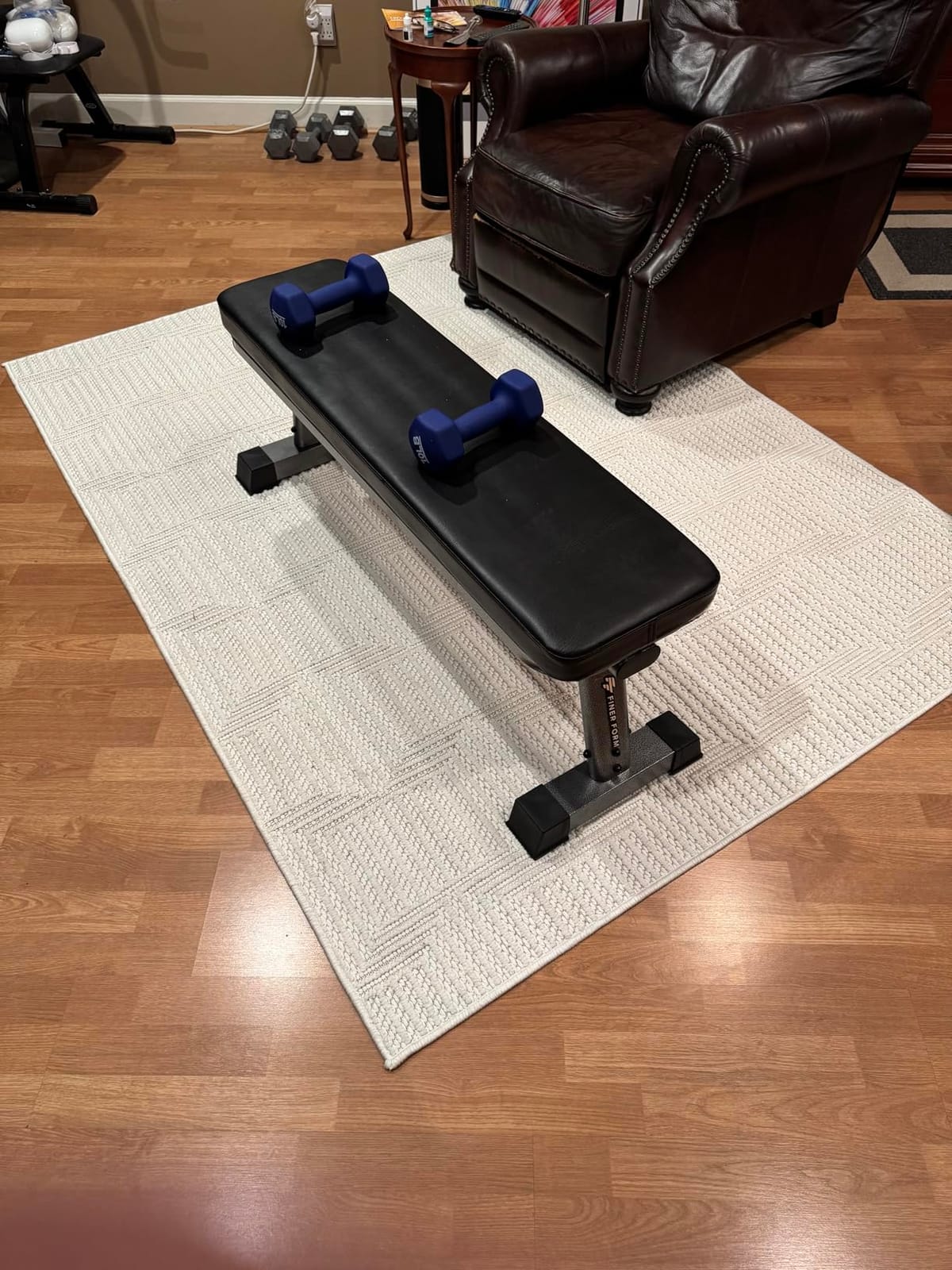 Finer Form Foldable Flat Weight Bench for Home Gym, 1,000 lb Capacity customer photo 1