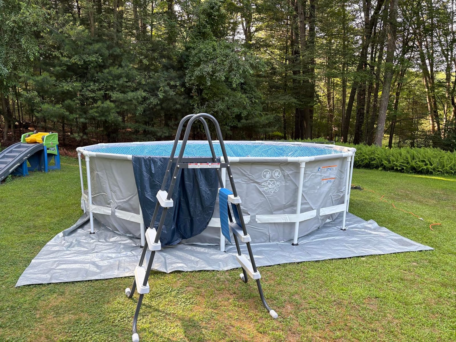 Intex Prism Frame 14ft x 42in Round Above Ground Swimming Pool Set w/Pump customer photo 2