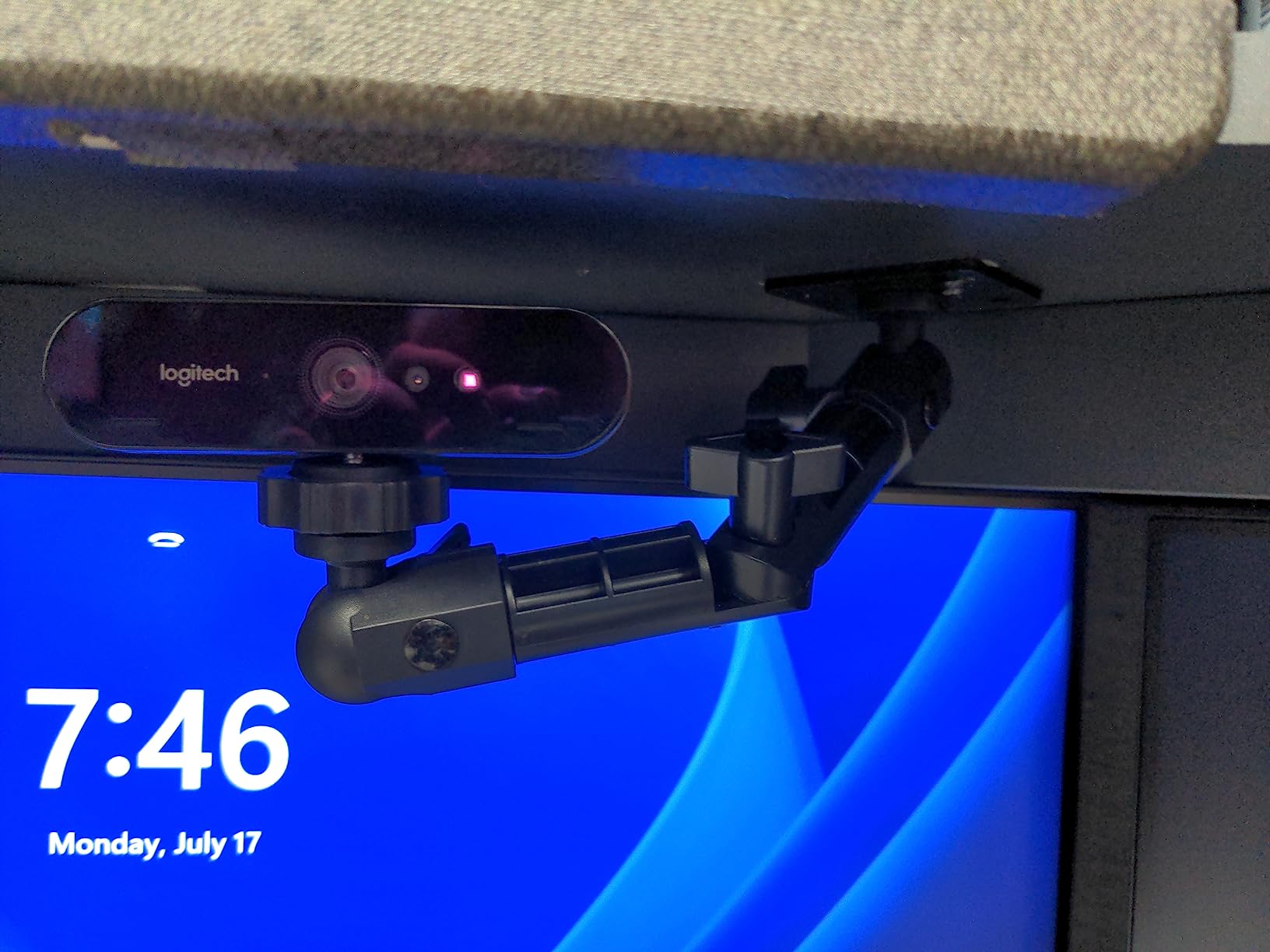 Brio Webcam Mount, Wall Stand Holder Compatible with Logitech C920x C925e C922x C920 C930e C615 Brio StreamCam MX-Brio 4K Webcams customer photo 2