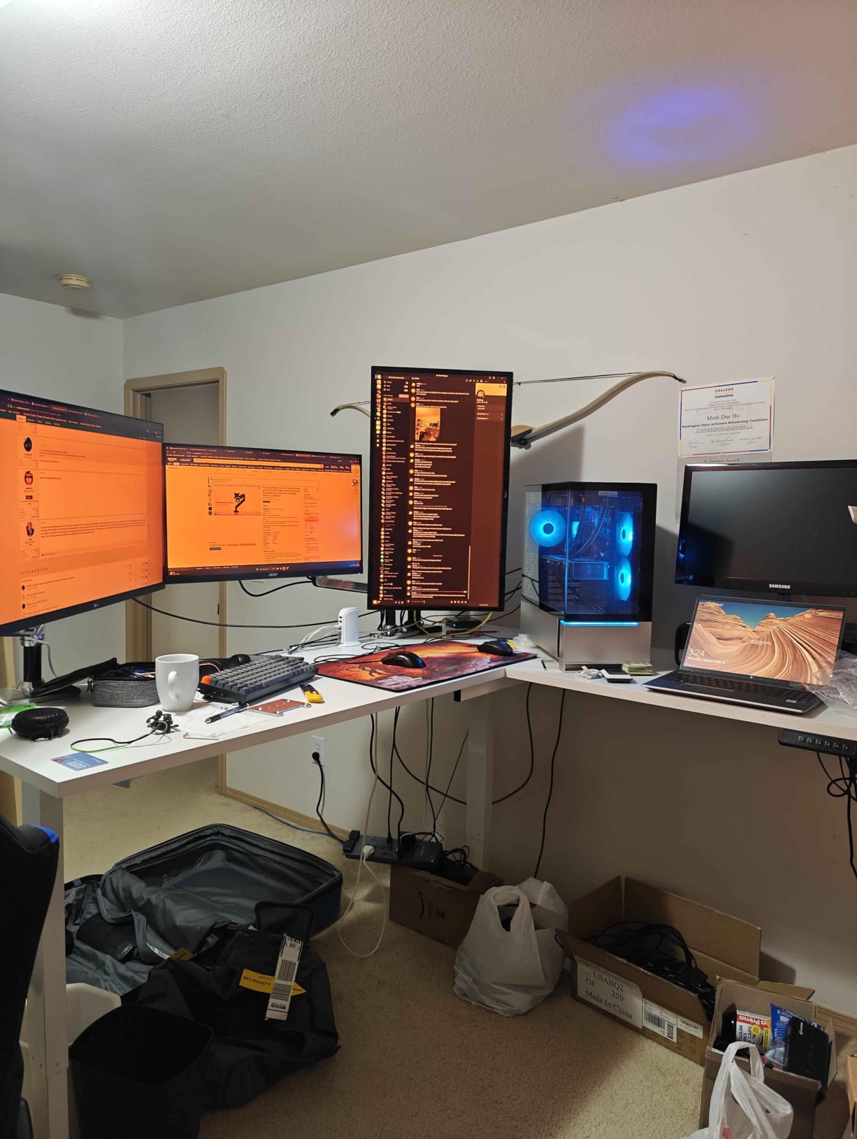 Heavy Duty Monitor Arm for Ultrawide Screens up to 49 inch and 39.6lbs, Premium Aluminum Single Desk Mount Stand with Gas Spring, VESA 75x75/100x100 customer photo 2