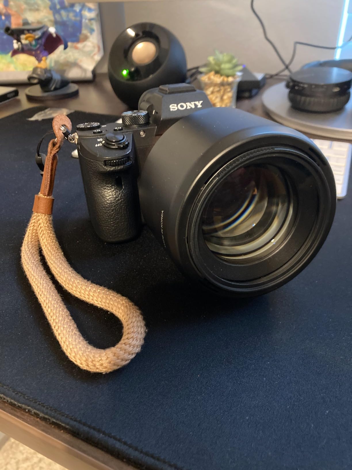 Comfortable Cotton Camera Hand Wrist Strap Compatible for Sony A7 A9 A6000 A6300 A6500 Fujifilm X-T30 X-T20 X-T3 X-T2 X70 ILCE M10 Mirrorless Cameras Safety Tether (Black) customer photo 1