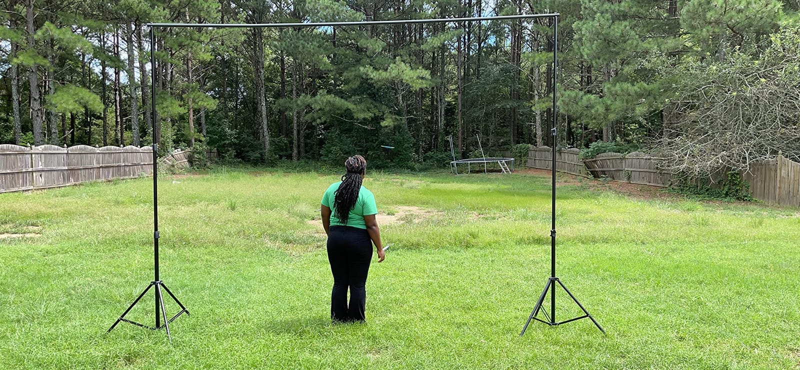 SLOW DOLPHIN Photo Video Studio 12ft (W) x 10ft (H) Heavy Duty Adjustable Photography Backdrop Stand Background Support System Kit with Carry Bag customer photo 1
