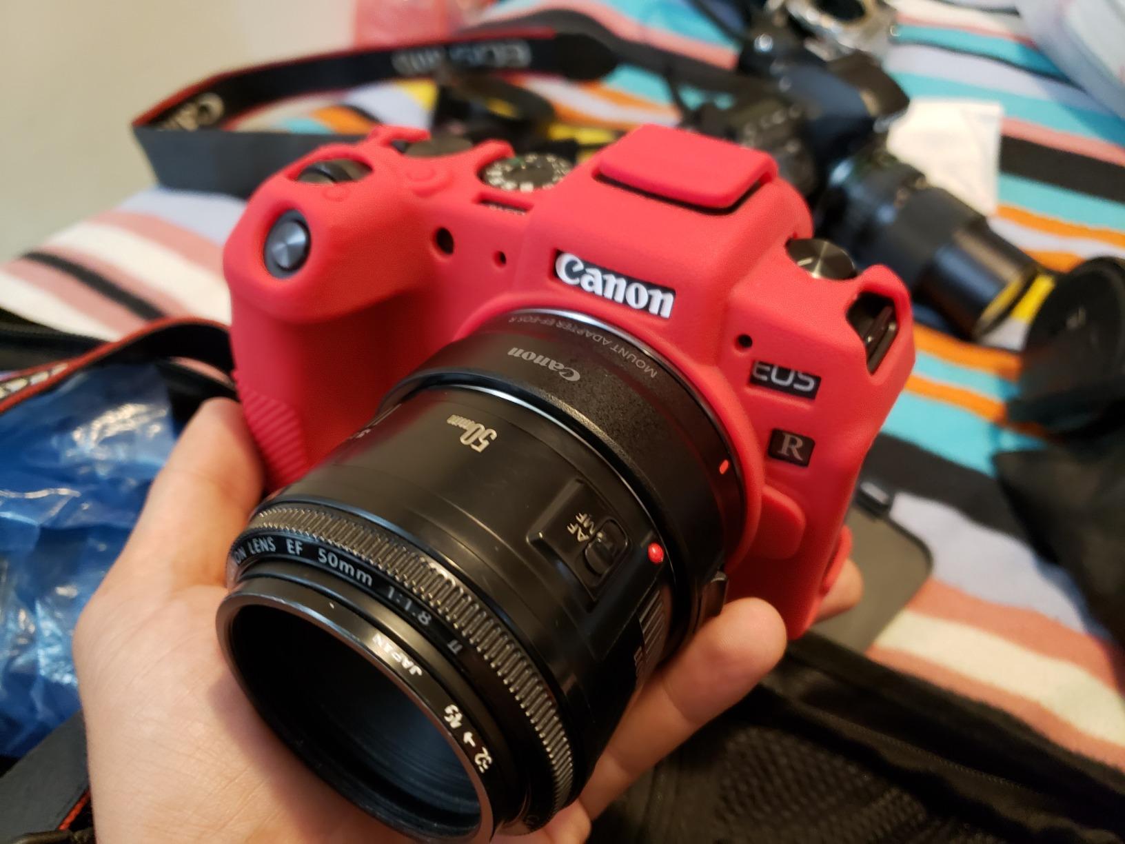 Easy Hood Camera Case Cover for Canon EOS RP Mirrorless Camera, Red customer photo 2