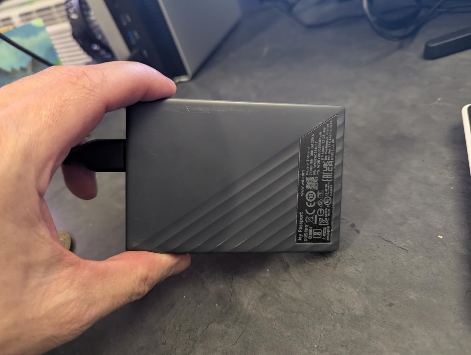 WD 2TB My Passport, Portable External Hard Drive, Black, backup software with defense against ransomware, and password protection, USB 3.1/USB 3.0 compatible - WDBYVG0020BBK-WESN customer photo 2