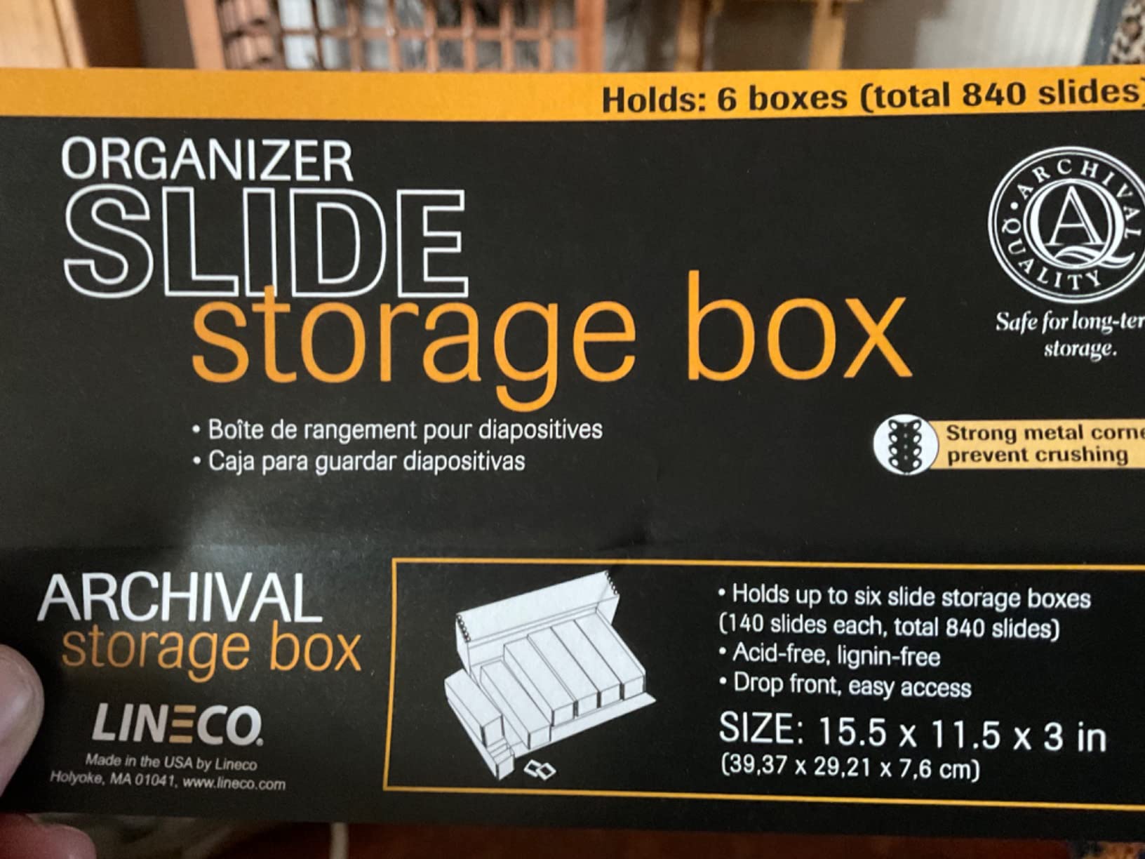 Lineco, Archival Slide Storage Box 15.5