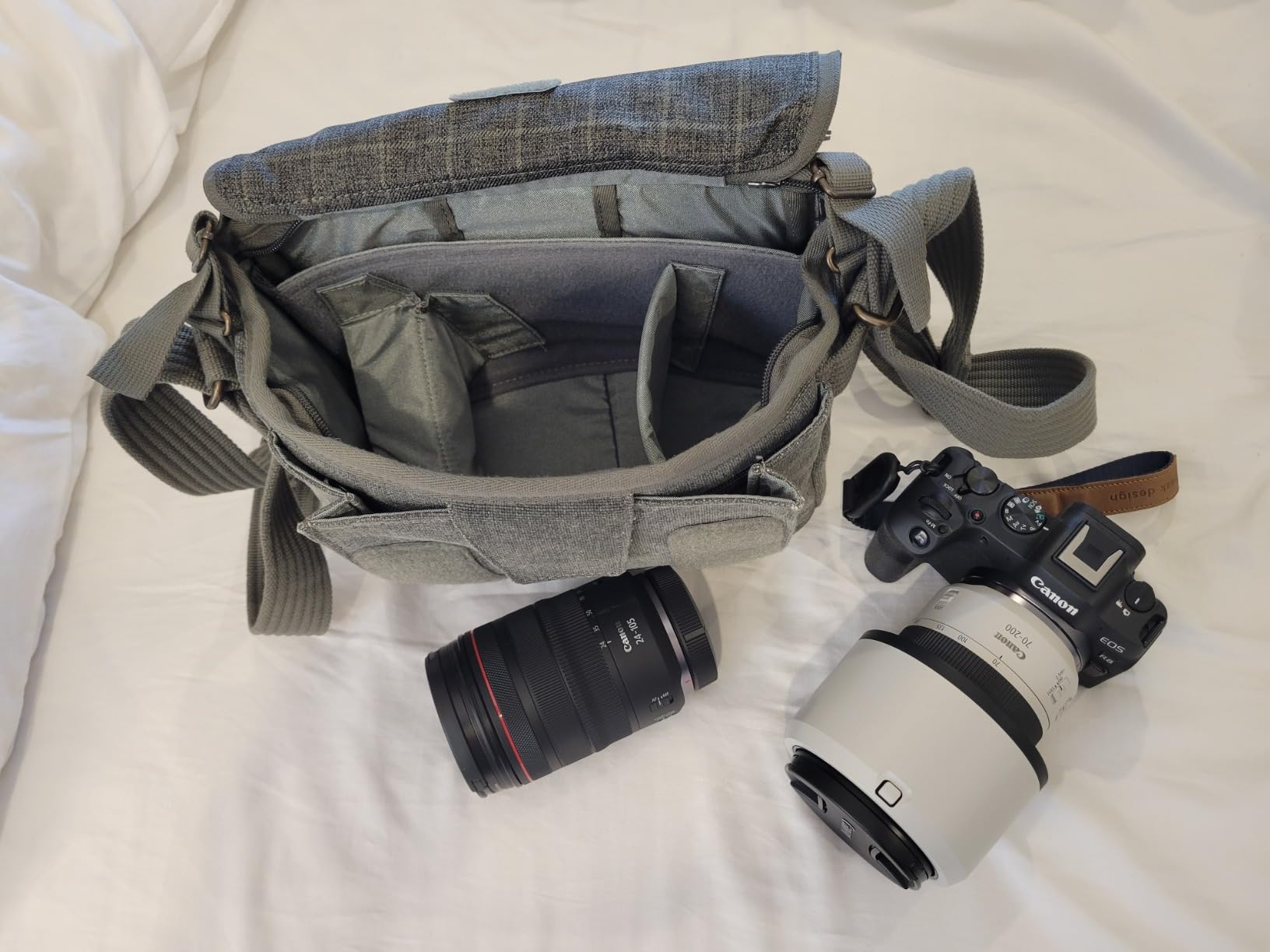 Think Tank Retrospective 4 V2.0 Canvas Shoulder Bag for Mirrorless or Standard DSLR Cameras - Pinestone - X-Small customer photo 2