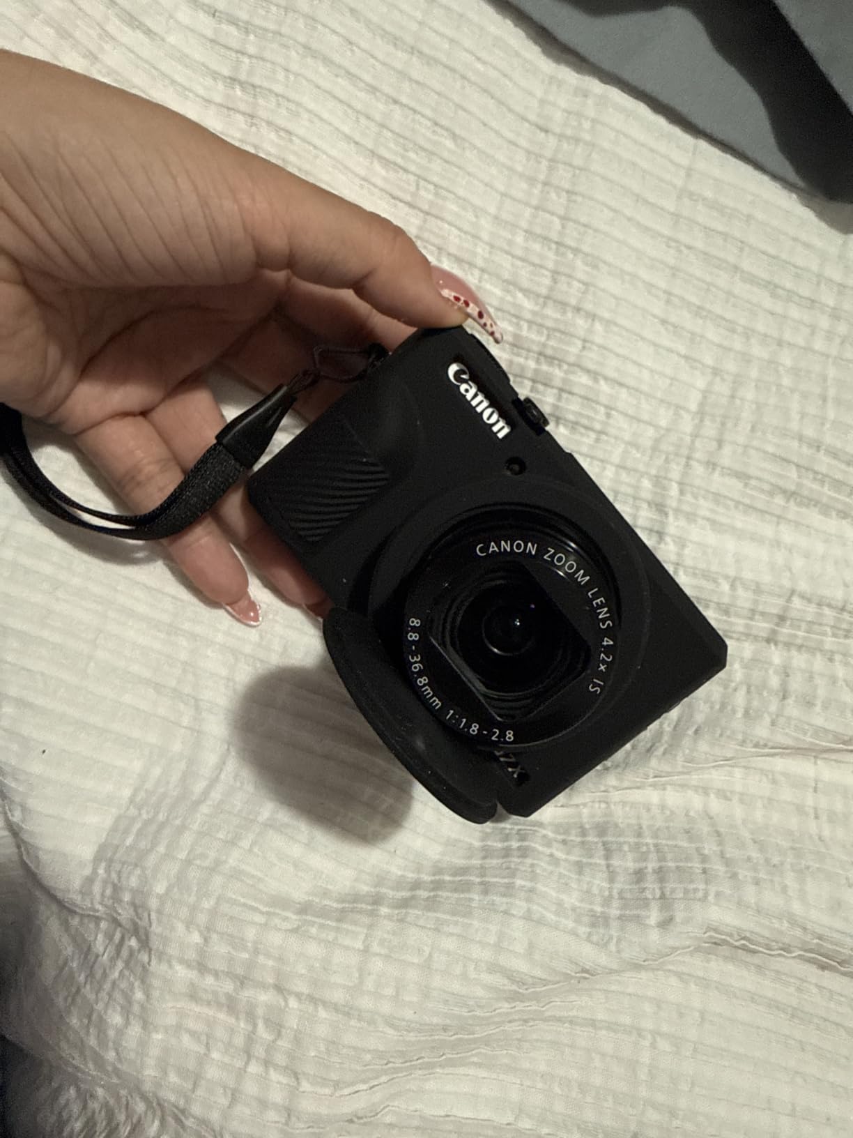Easy Hood Camera Case Cover for Canon Powershot G7X Mark III Camera (Black) - Soft Silicone Protective Case with Removable Lens Cover customer photo 1