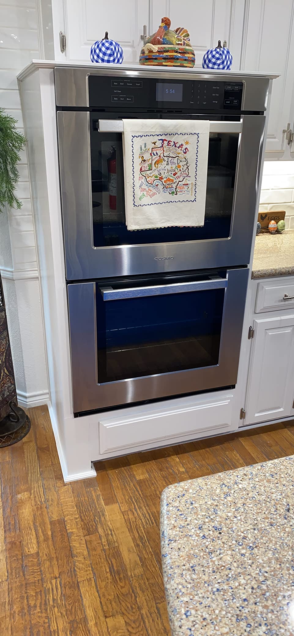 30 in. Haven Coll Double Electric Wall Oven, True Convection, Stainless | Cosmo COS-30EDWC Blue Porcelain, Self Clean Function, 7 Oven Functions, Digital Display, Interior Lighting customer photo 2