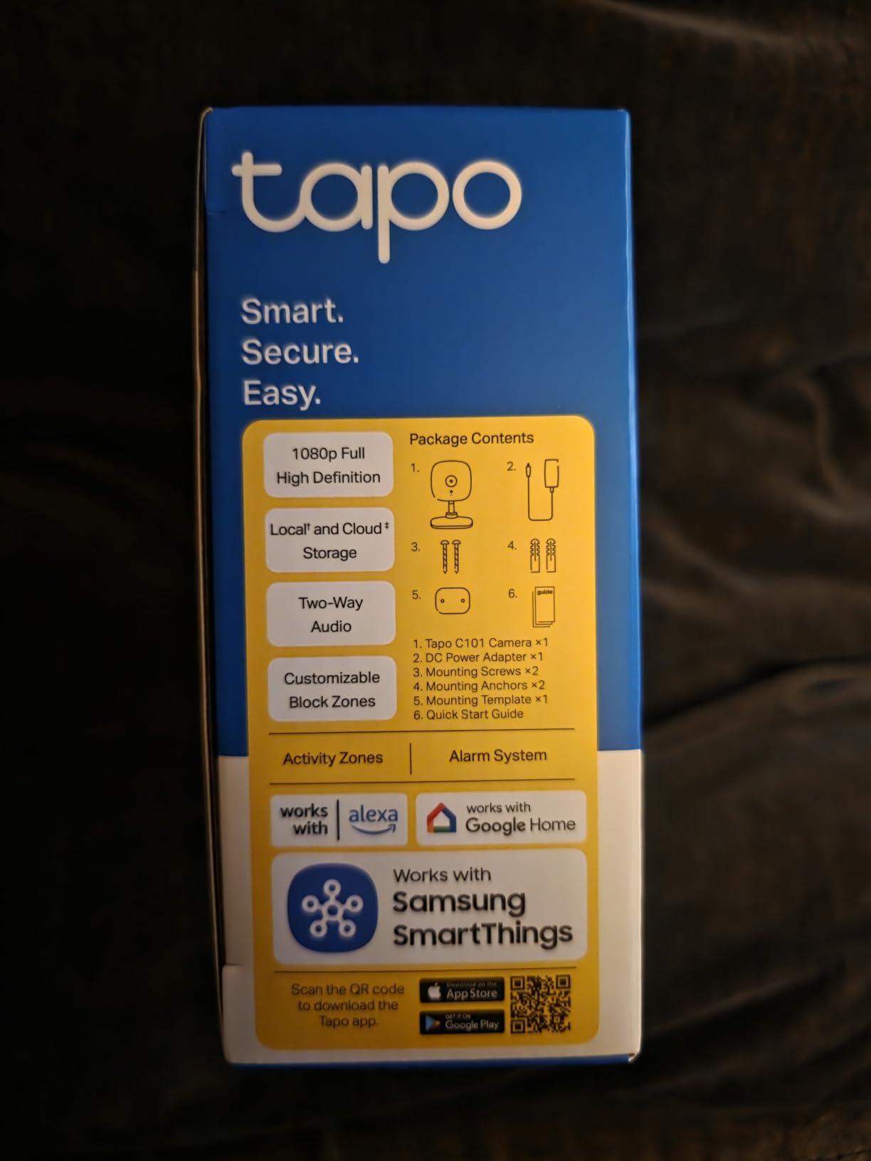 TP-Link Tapo 1080P Indoor Security Camera for Baby Monitor, Dog Camera w/Motion Detection, 2-Way Audio Siren, Night Vision, Cloud & SD Card Storage, Works w/Alexa & Google Home (Tapo C100) customer photo 1