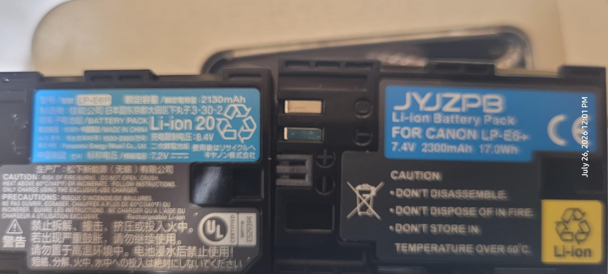 2-Pack LP-E6N Batteries for Canon EOS R5 R6 R7 with Upgraded Dual Charger customer photo 1