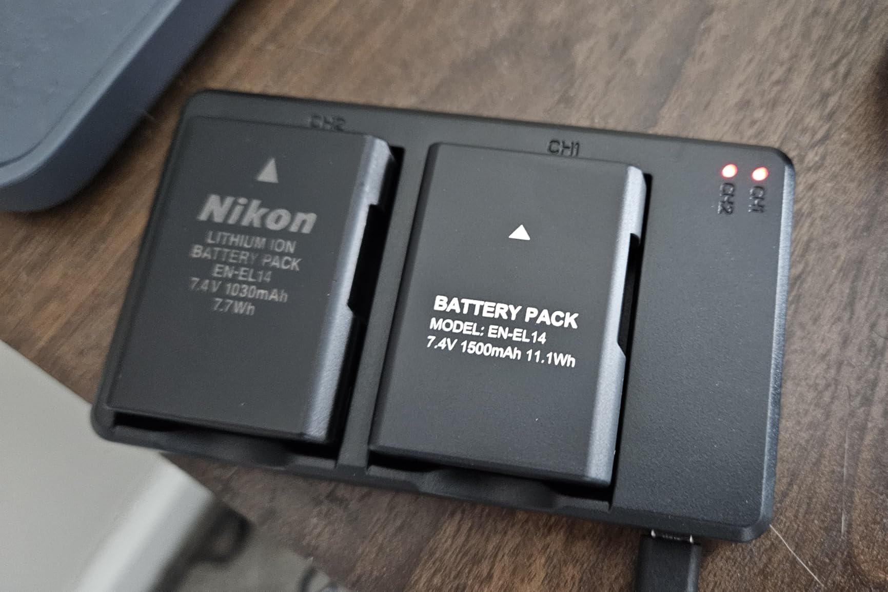 EN-EL14 EN EL14A Battery USB Charger and 2-Pack Rechargeable Batteries Replacement Compatible with Nikon D3100 D3200 D3300 D3400 D3500 D5100 D5200 D5300 D5500 D5600 DF Coolpix P7000 P7100 P7700 P7800 customer photo 1