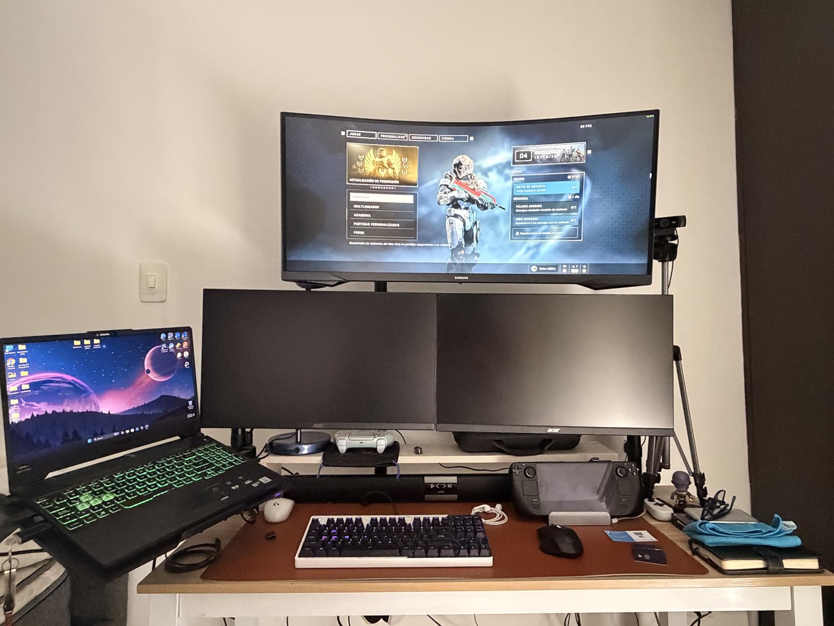 Samsung 34' Odyssey G5 Ultra-Wide Gaming Monitor with 1000R Curved Screen, 165Hz, 1ms, FreeSync Premium, Large Display, Eye Comfort, Multiple Ports, WQHD (LC34G55TWWNXZA) customer photo 2