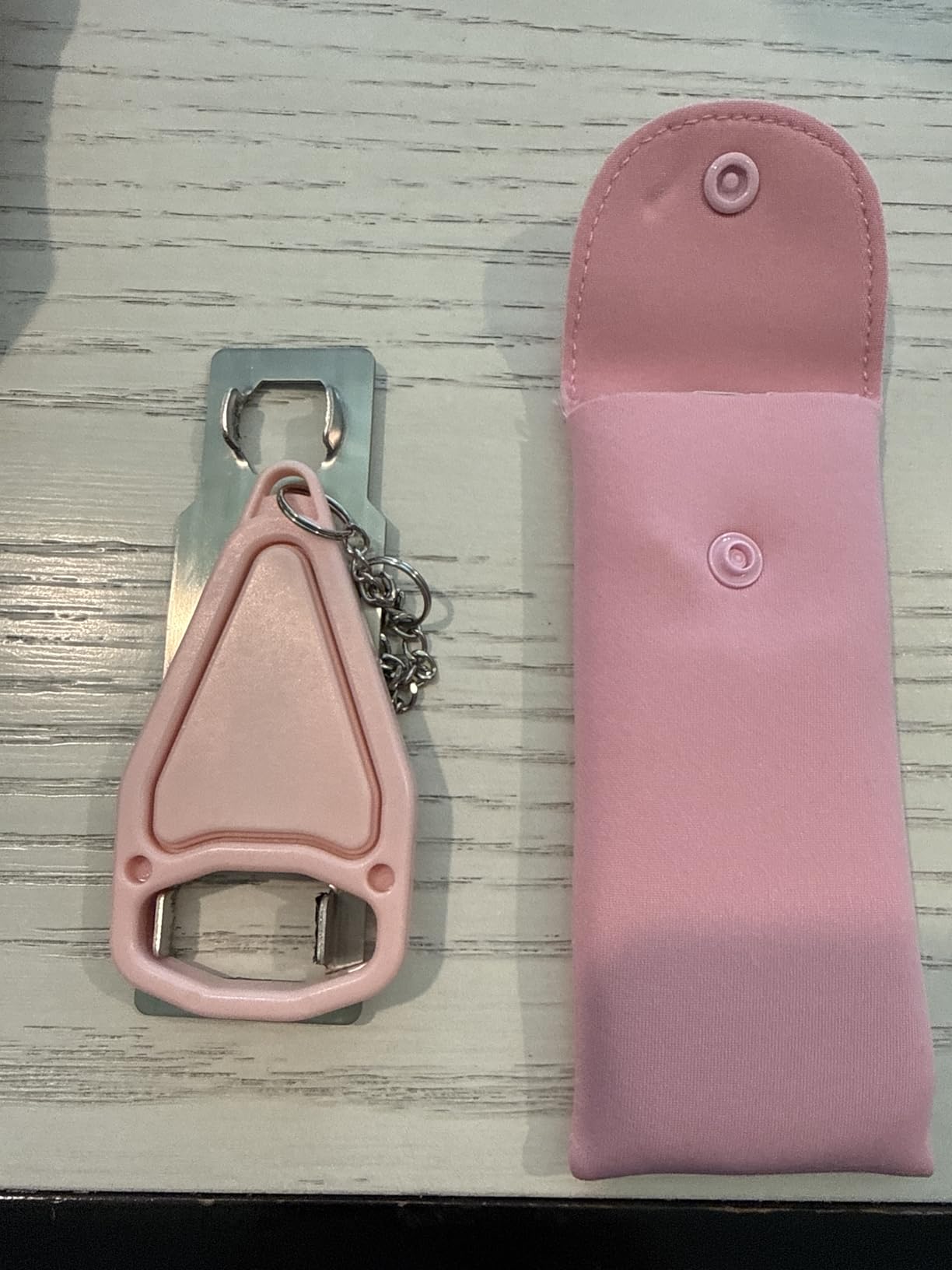 AceMining Portable Door Lock, Hotel Travel Door Lock Security | Hotel Safety Device for Door Security, Portable Lock for Hotel Room, Apartment, College Dorm and Travel, Pink customer photo 1