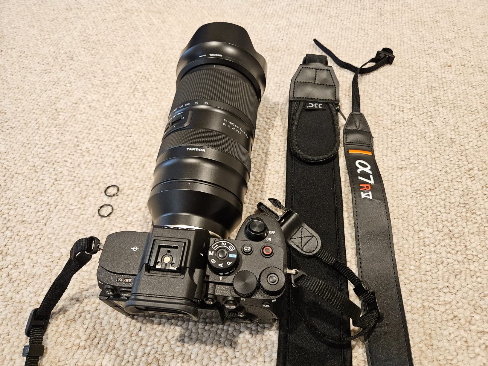 Soft Camera Shoulder Strap Neck Strap for Canon R6 R5 Mark II R7 R8 R50 R10 Nikon Z8 ZF ZFC Z7 Z6 III II Z5 Z50, Mirrorless Camera Strap with 2 Zipped Pockets for Camera Battery SD Memory Card Storage customer photo 2