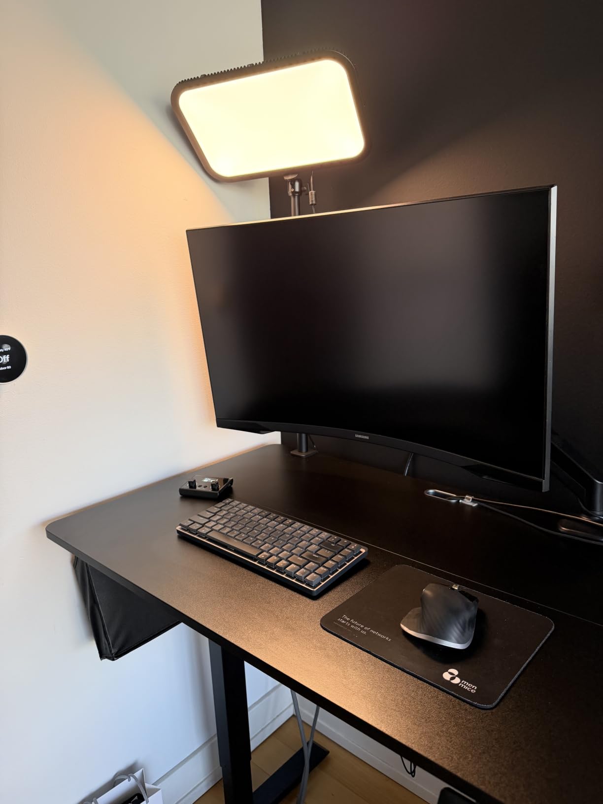 Godox ES45 Desktop LED Key Light for Streaming & Video Calls, Soft Dimmable 2800K-6500K, Magnetic Remote, App Control, Extendable Clamp Stand, Flicker-Free Light for YouTube, Twitch, Zoom & Home Office customer photo 1