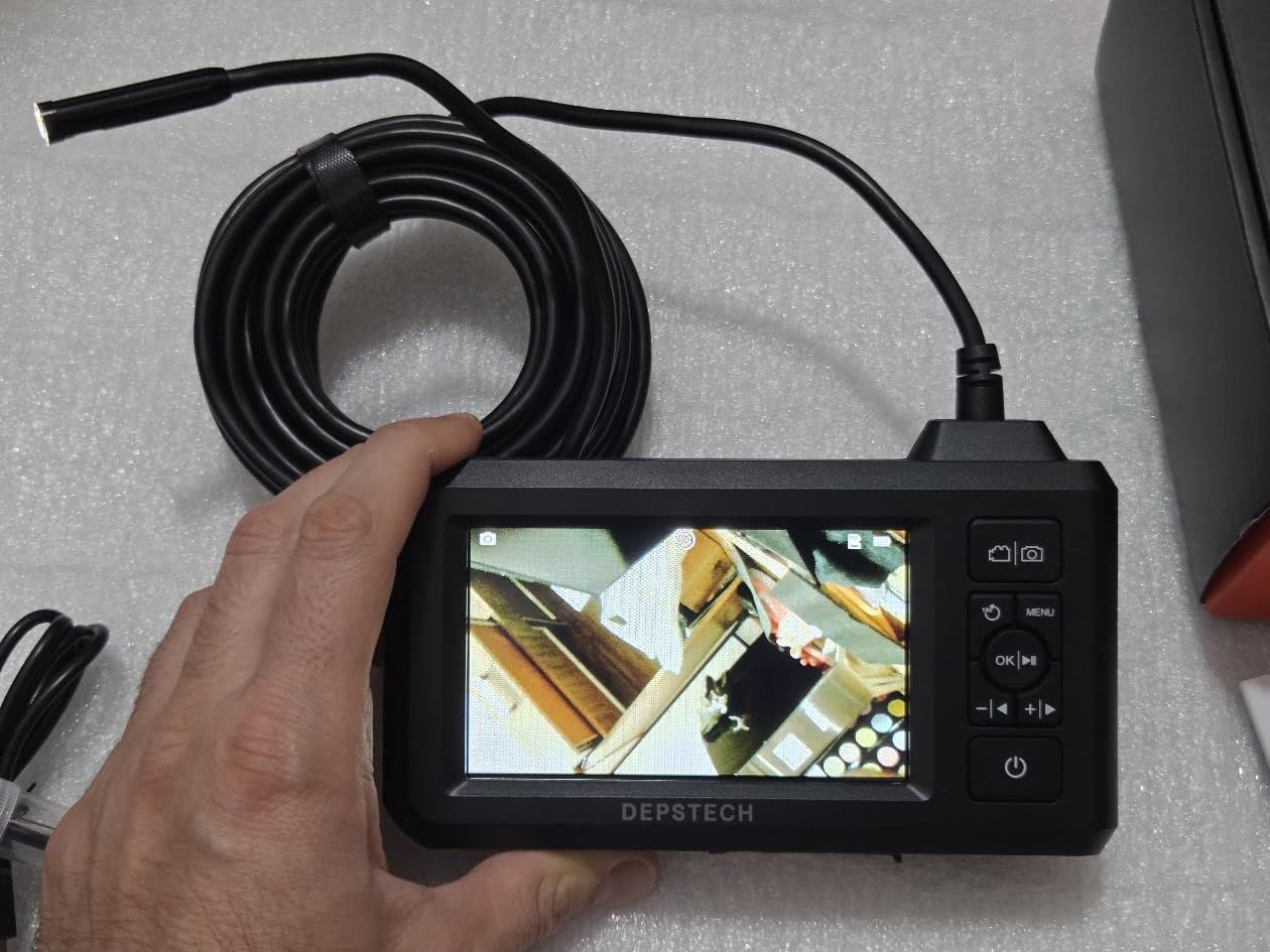 DEPSTECH Endoscope Camera with Light, Dual Lens Inspection Borescope 16.5FT | 1080P HD, 4.3