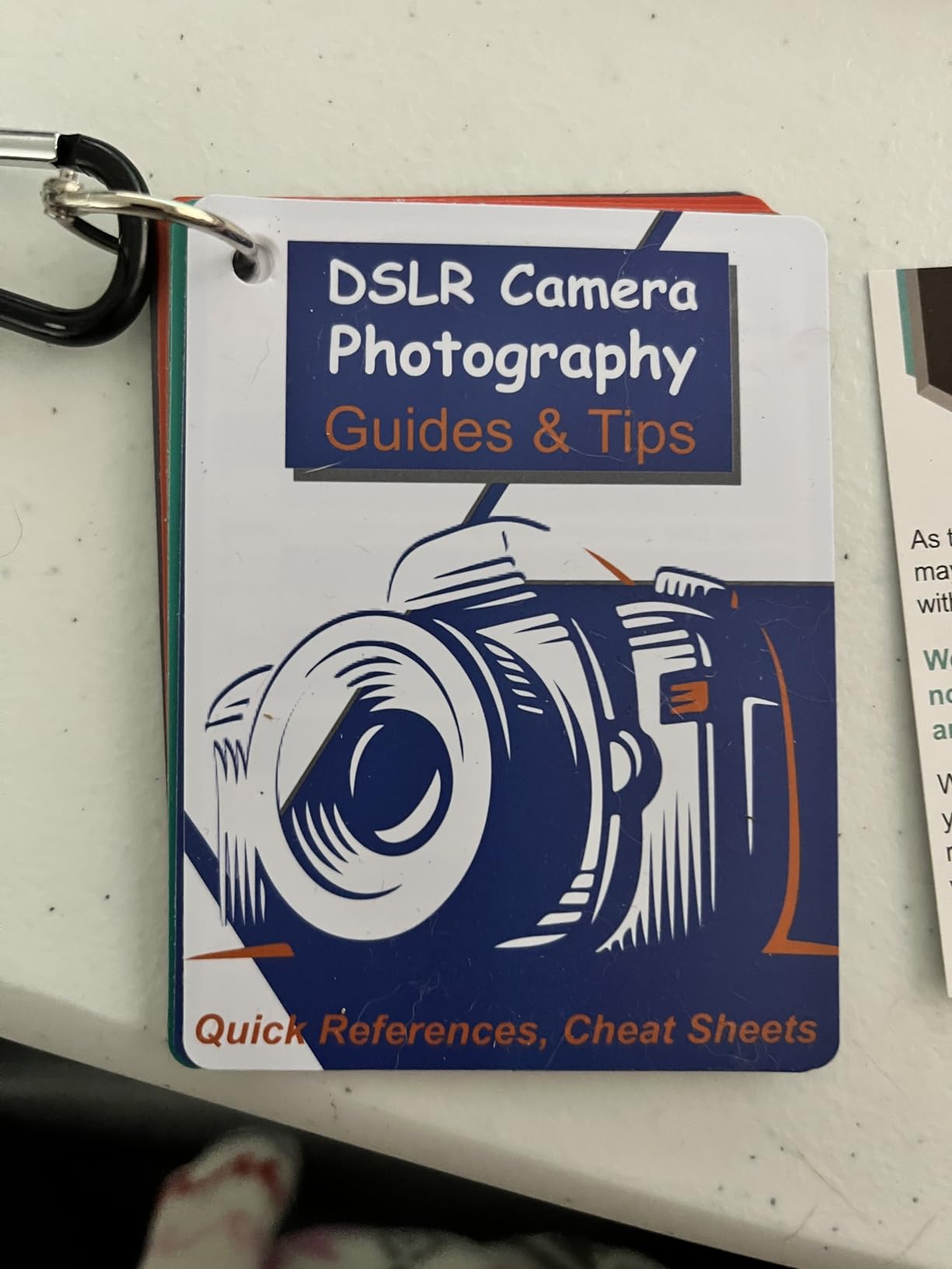 DSLR Cheat Sheet Photography Accessories Camera Accessories for Canon Nikon Sony Photography Gifts for Photographer Quick Reference Cards Guides Tips Settings Exposure Modes Composition And More 4×3in customer photo 1