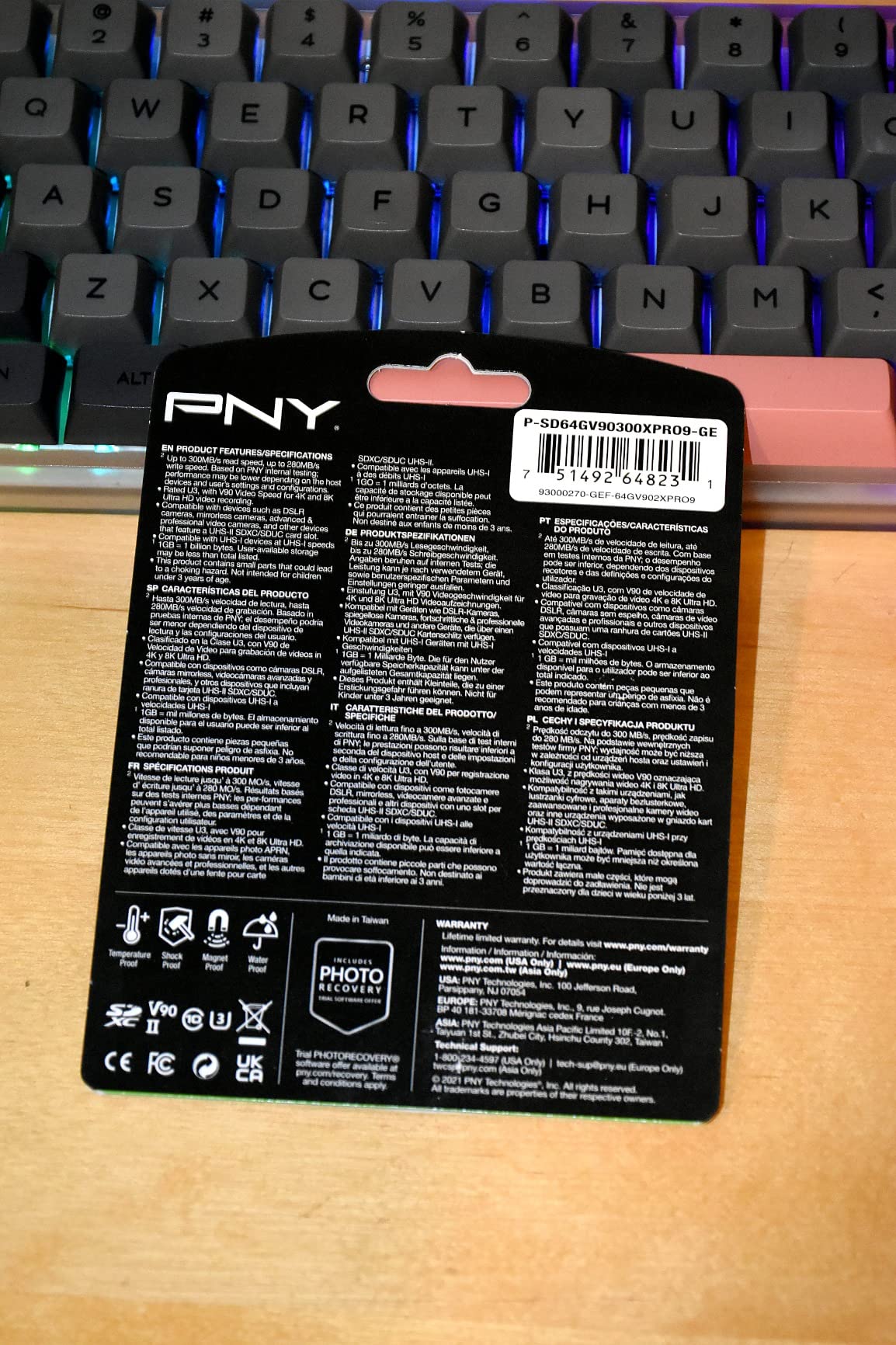 PNY 64GB EliteX-PRO90 UHS-II SDXC Memory Card - R300MB/s W280MB/s, U3, V90, 8K UHD customer photo 2