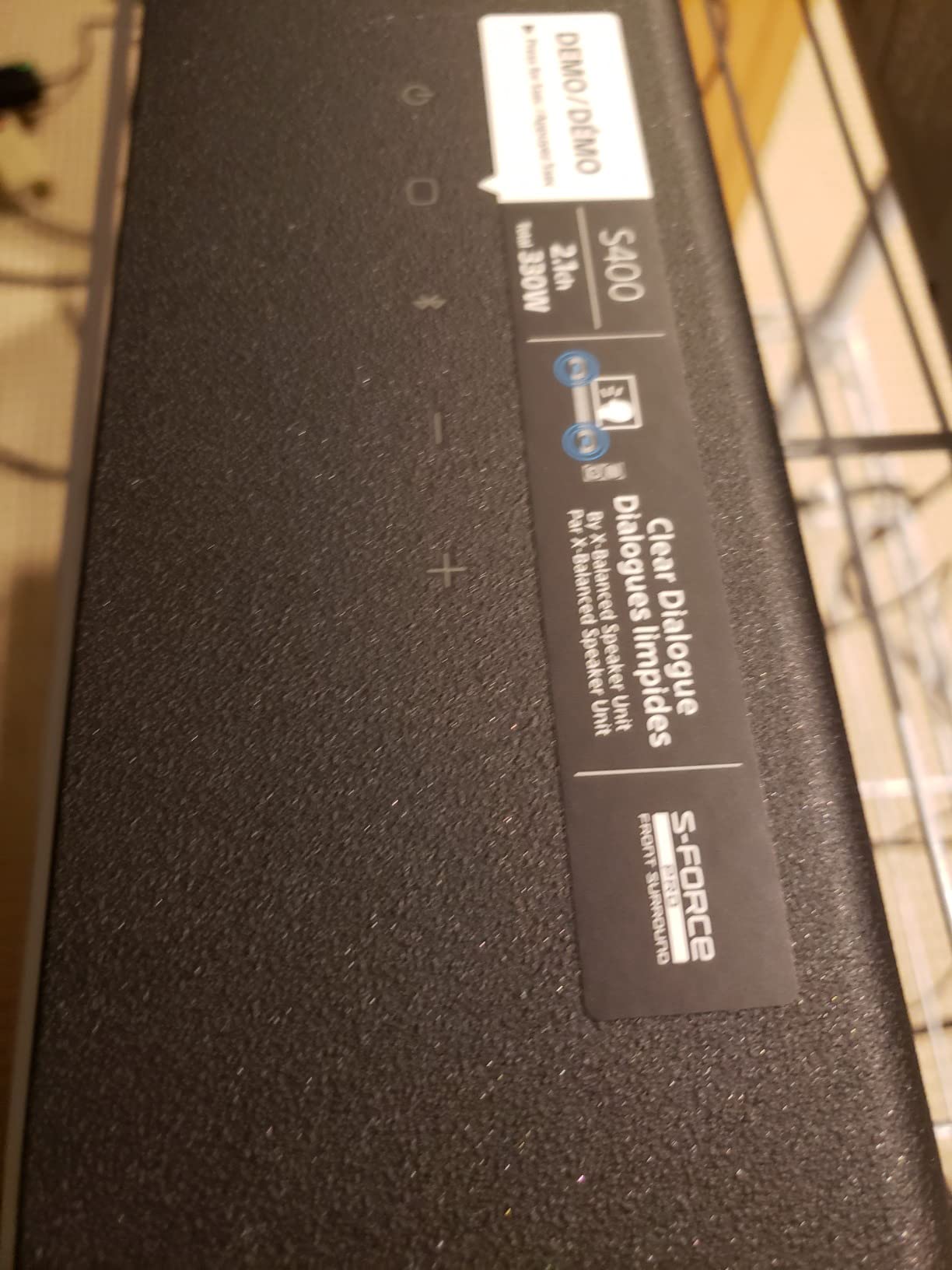 Sony HT-S400 2.1ch Soundbar with Powerful Wireless subwoofer, S-Force PRO Front Surround Sound, and Dolby Digital, Black customer photo 1