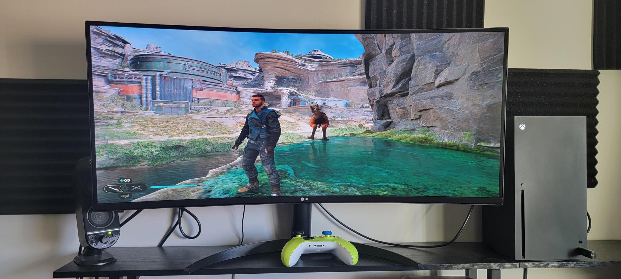LG 34WP60C-B 34-Inch 21:9 Curved UltraWide QHD (3440x1440) Gaming Computer Monitor with 160Hz sRGB 99% Color Gamut and HDR 10, AMD FreeSync Premium and 3-Side Virtually Borderless Screen Tilt, Black customer photo 2