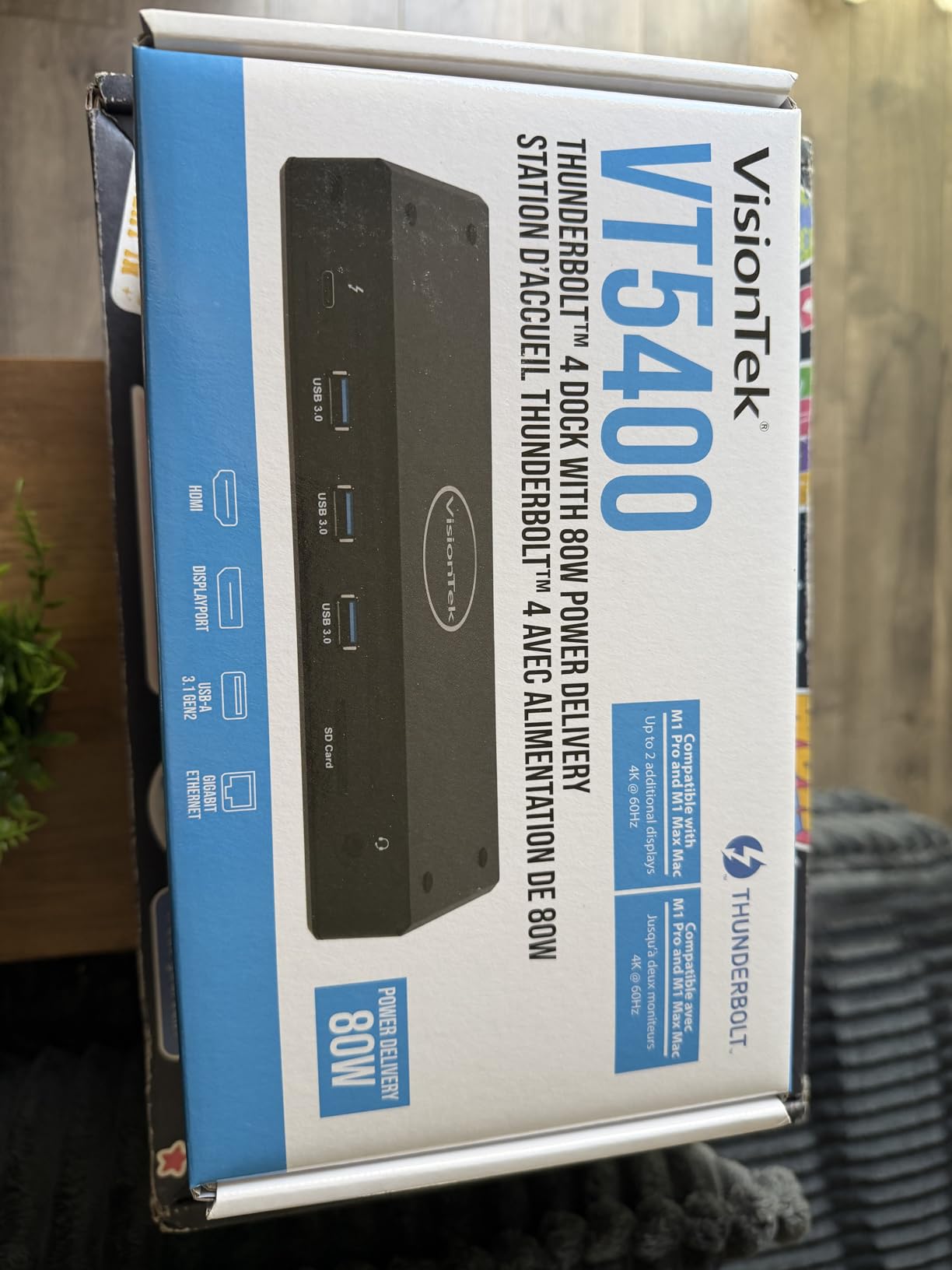 VisionTek VT5400 Thunderbolt 4 Dock, Dual 4K HDMI/DisplayPort, 80W PD customer photo 2