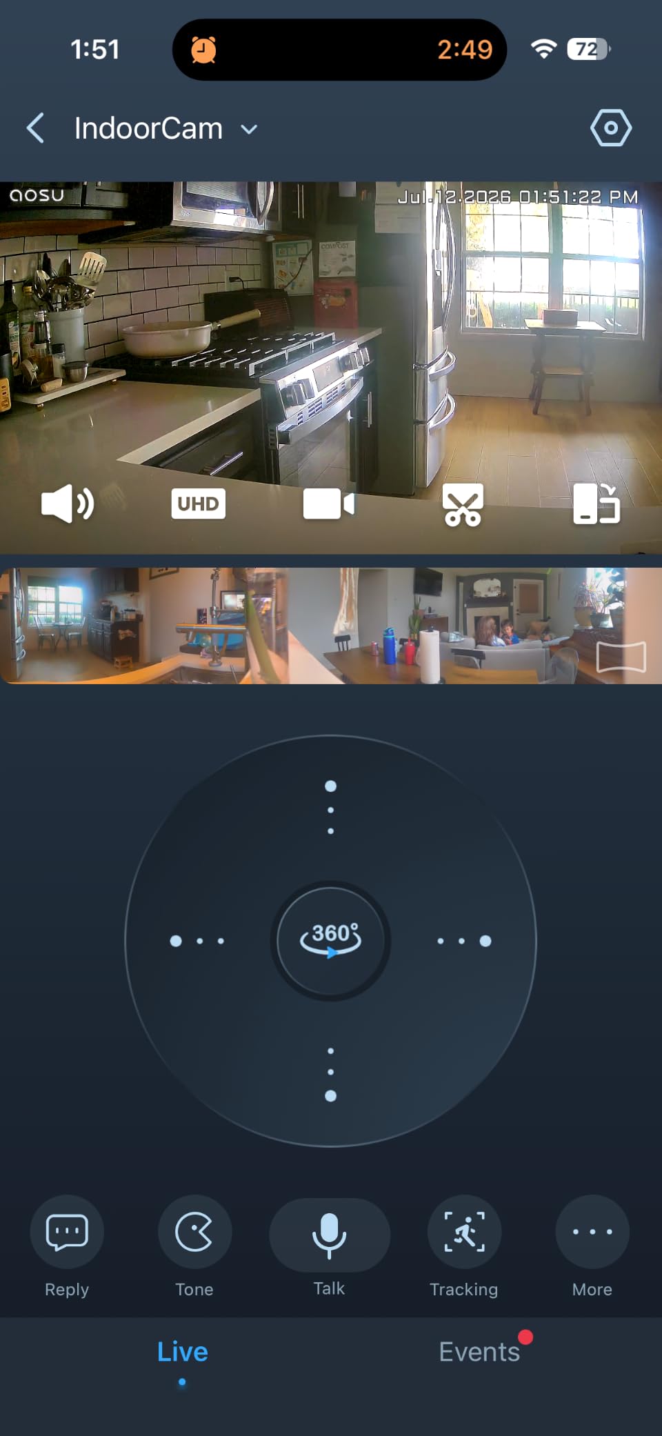 aosu 2K Indoor Camera, Baby Monitor for Home Security with 2.4GHz WiFi only, 360° Home View, One-Touch Calls, Smart Motion Tracking, IR Night Vision & 24/7 Recording, Compatible with Alexa/Google customer photo 1