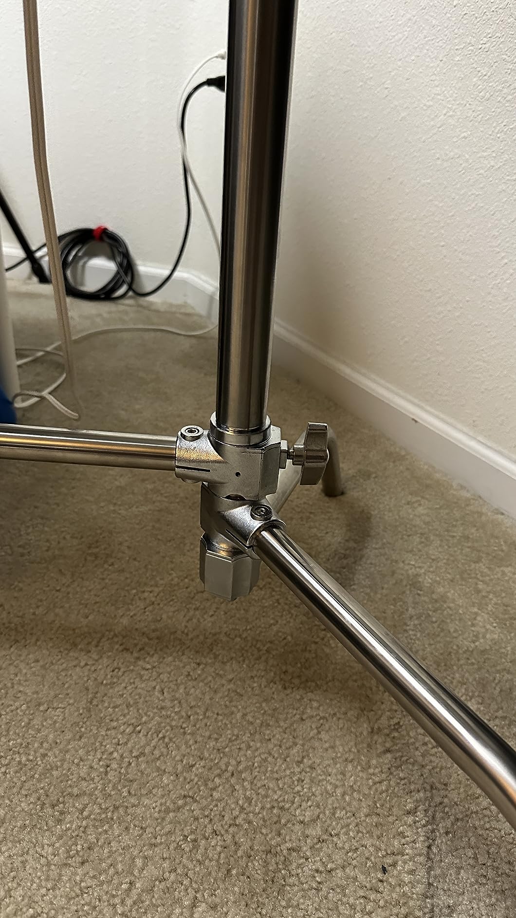 C Stand With Boom Arm - Photography Light Stand, Max Height 10.5ft/320cm, 4.2ft/128cm Holding Arm, Stainless Steel Heavy Duty Silver (CXJH01) customer photo 1