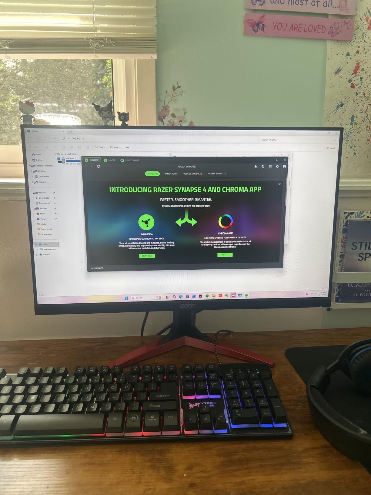 Acer Nitro 23.8in FHD 1920x1080 180Hz Gaming Monitor KG241Y Sbiip | 1ms, AMD FreeSync Premium, 2xHDMI, DisplayPort, VESA Mountable, Bluelight Filter, Flickerless Technology customer photo 1