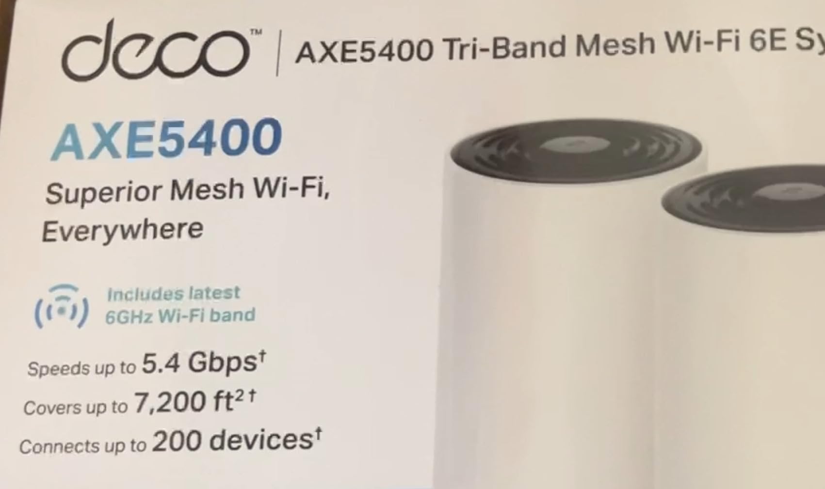 TP-Link Deco XE75 AXE5400 Tri-Band WiFi 6E System - Wi-Fi up to 7200 Sq.Ft, Engadget Rated Best for Most People, Replaces WiFi Router and Extender, AI-Driven New 6GHz Band, 3-Pack customer photo 2