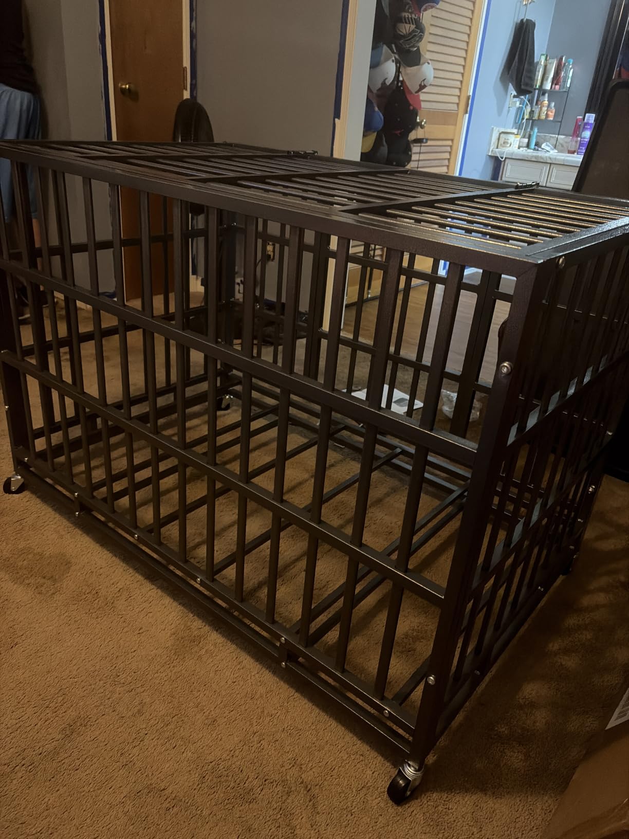 Hiwokk 48 Inch Heavy Duty Dog Crate, Indestructible Kennel for Large Dogs customer photo 1