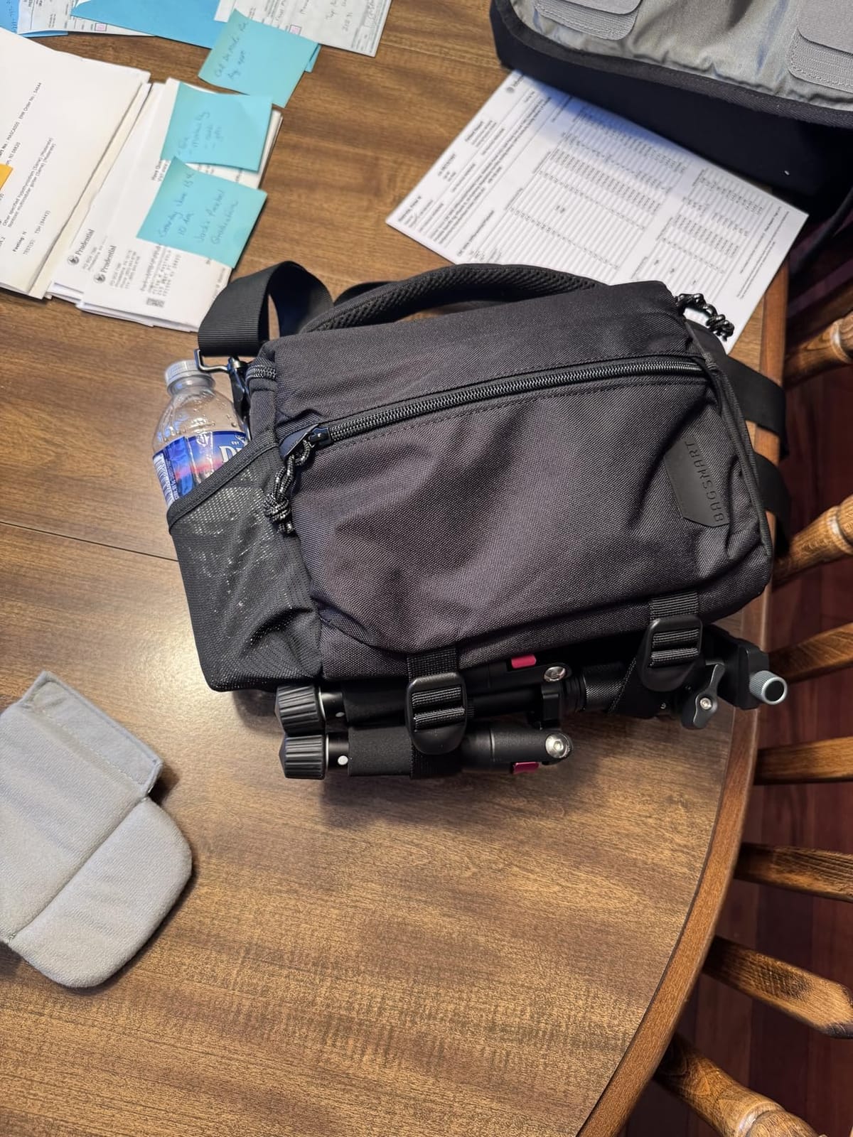 BAGSMART Camera Sling Bag with Tripod Holder & Rain Cover, Waterproof, Grey | Small Camera Shoulder Bags for DSLR/SLR/Mirrorless Cameras, Compact Crossbody Camera Case customer photo 2