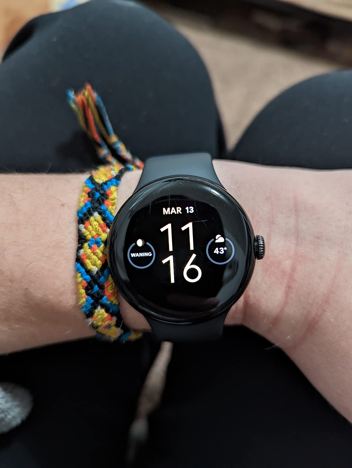 Google Pixel Watch 1st Gen (Previous Model) - Android Smartwatch with Fitbit Activity Tracking - Heart Rate Tracking Watch - Matte Black Stainless Steel case with Obsidian Active band - WiFi customer photo 2