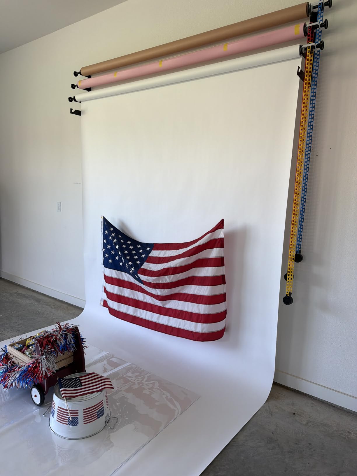 Solid Photography Backdrop Background Chromakey Muslin Portrait Background Screen (White, 8x10ft) customer photo 2