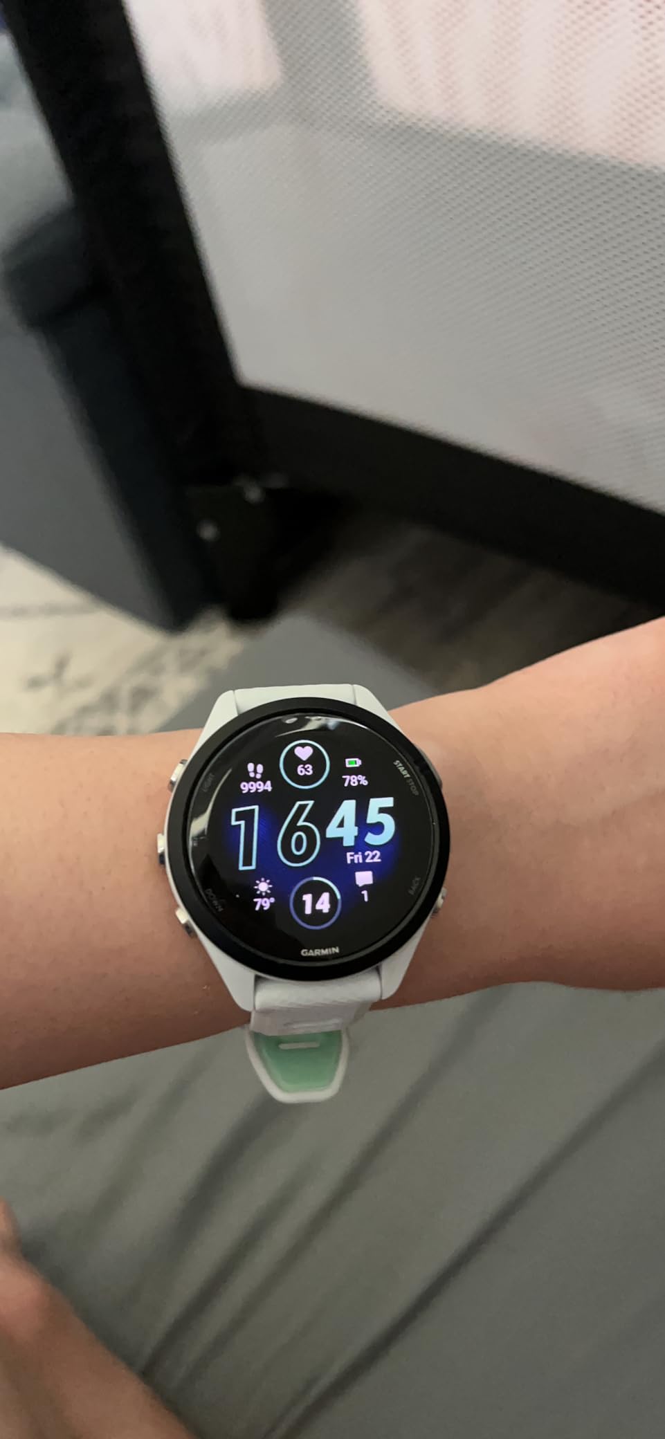 Garmin Forerunner 265, Running Smartwatch, 46mm, Black/Powder Gray | Advanced Training Metrics & Recovery Insights, Music On Your Wrist, Garmin Coach, Daily Suggested Workouts customer photo 2