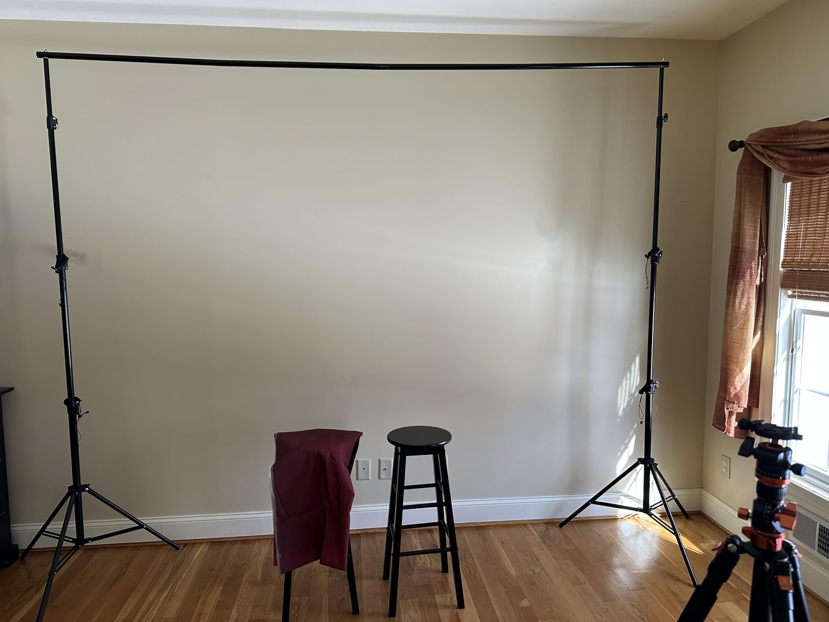 SLOW DOLPHIN Photo Video Studio 10 x12ft 100% Cotton White Muslin Backdrop with 10 x 10ft Stand Photography Background Support System Kit customer photo 2