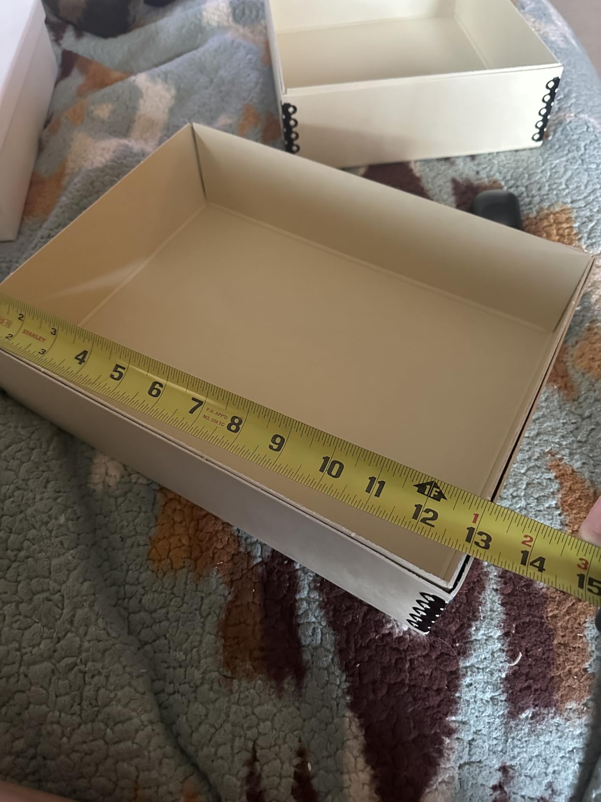 Golden State Art, Archival Drop Front Storage Box, Tan, 9.75x12.75x3 Inch | Acid-Free Museum Box with Metal Edge Corner, for Storing Artwork Photos Documents Prints Arts And Crafts customer photo 2