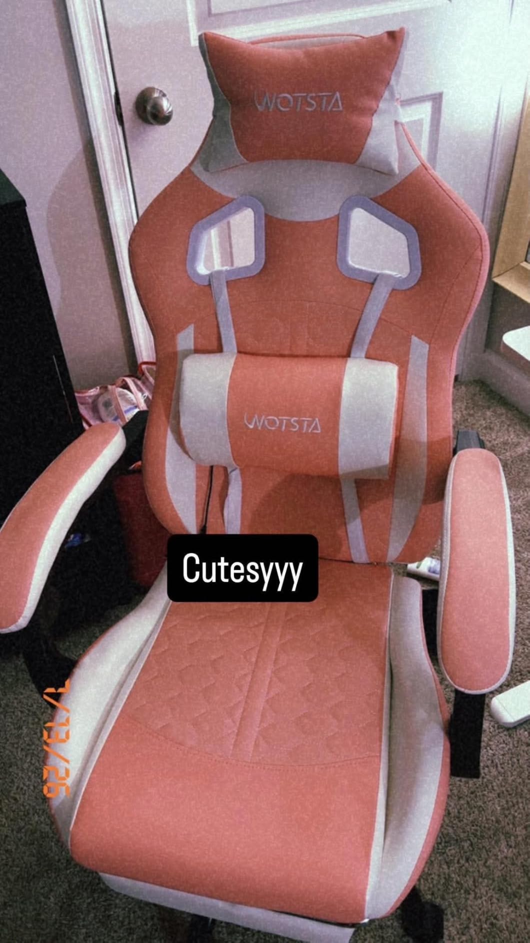 Gaming Chair with Massage, Ergonomic PC Gaming Chair with Footrest Comfortable Headrest and Lumbar Support, High Back, 300LBS (Grey) customer photo 2