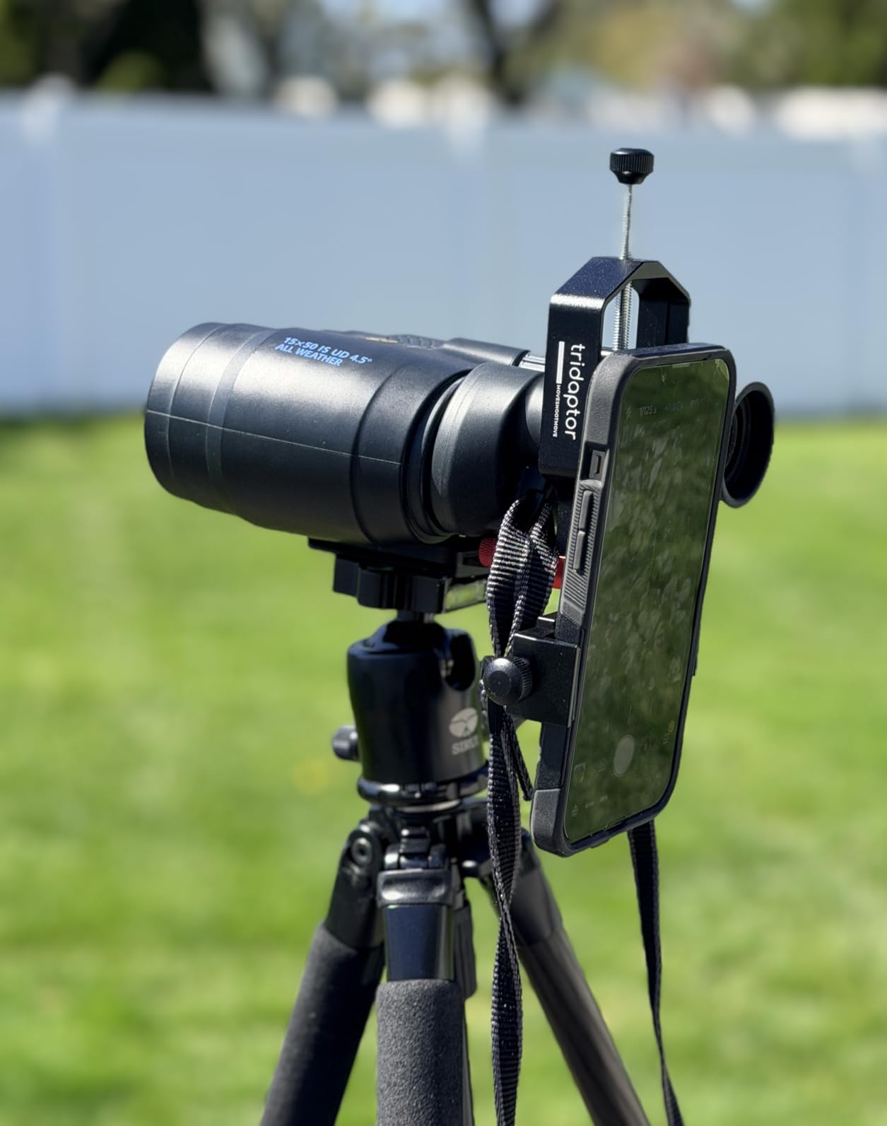 tridaptor - Universal Phone Scope Digiscoping Adapter|High-Precision XYZ Metal Telescope Mount 3-Axis Smartphone Holder for Spotting Scope Monocular Binos|Fits All Cell Phone Camera/Max 2.4