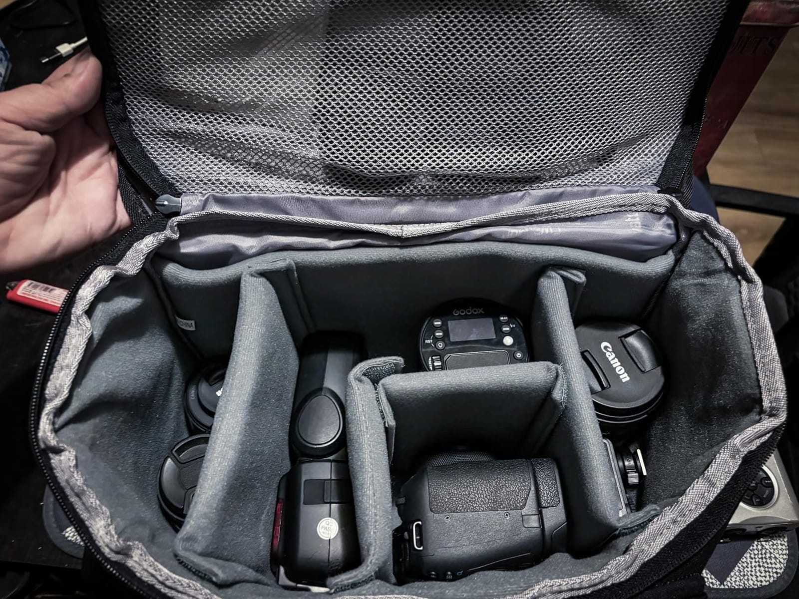 Cwatcun Camera Crossbody Shoulder Messenger Case, DSLR/SLR/Mirrorless Travel Photography Sling Bag with Tripod Holder and Rain Cover for Canon, Nikon, Sony, Fuji Cameras, Lens and Accessories customer photo 1