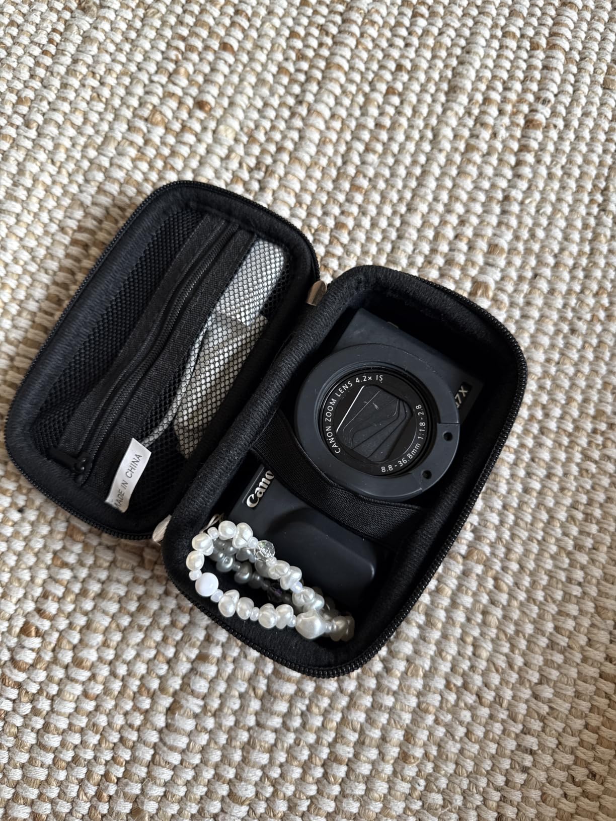 Canboc Camera Case for Canon PowerShot G7 X Mark III / G7X Mark II Digital 4K Vlogging Camera - Zipper Mesh Pocket, Black customer photo 2