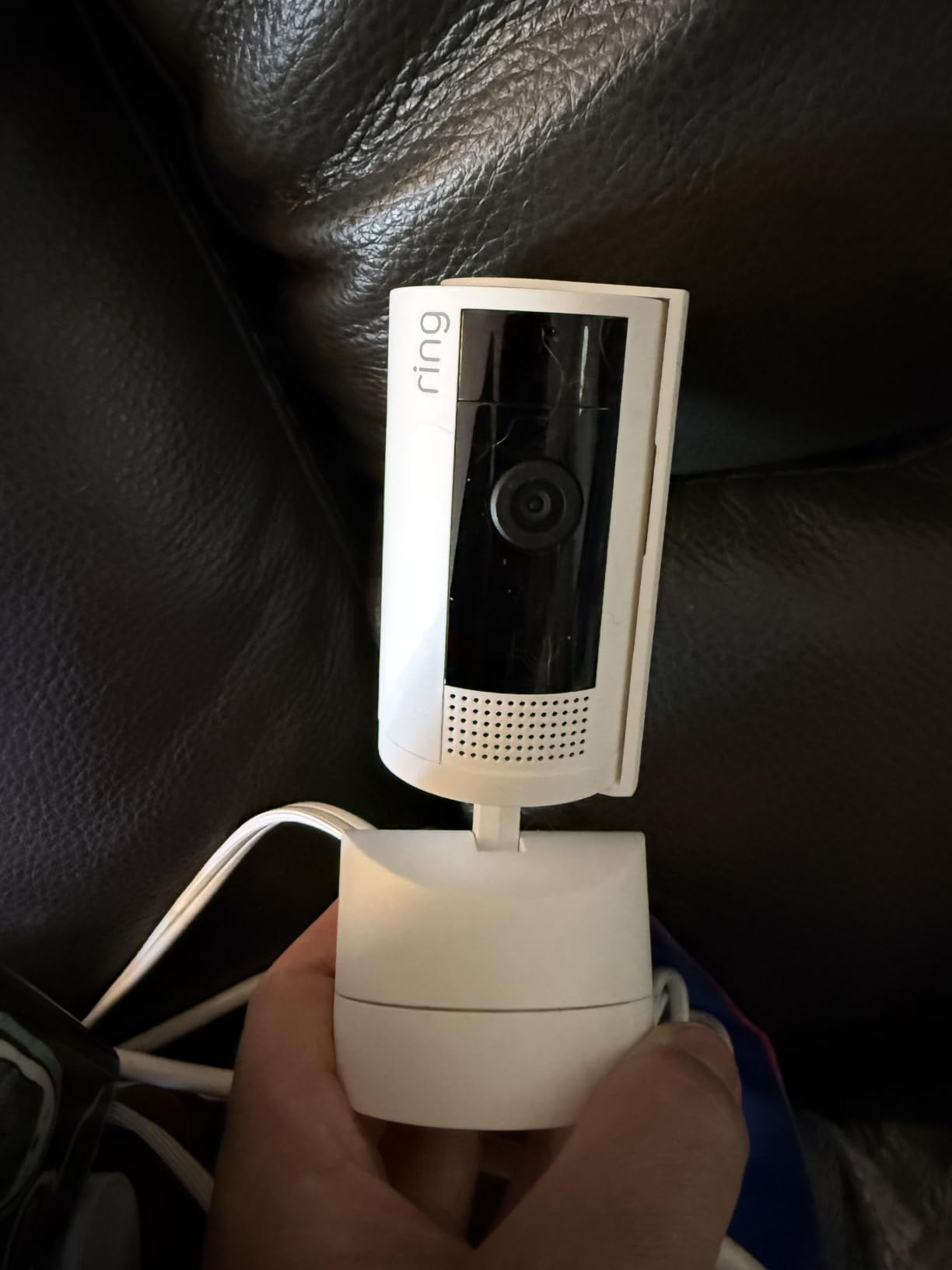 Ring Pan-Tilt Indoor Cam (newest model) - See all around your home or business with 360° pan coverage, HD video, plus Two-Way Talk (2024 release), White customer photo 2
