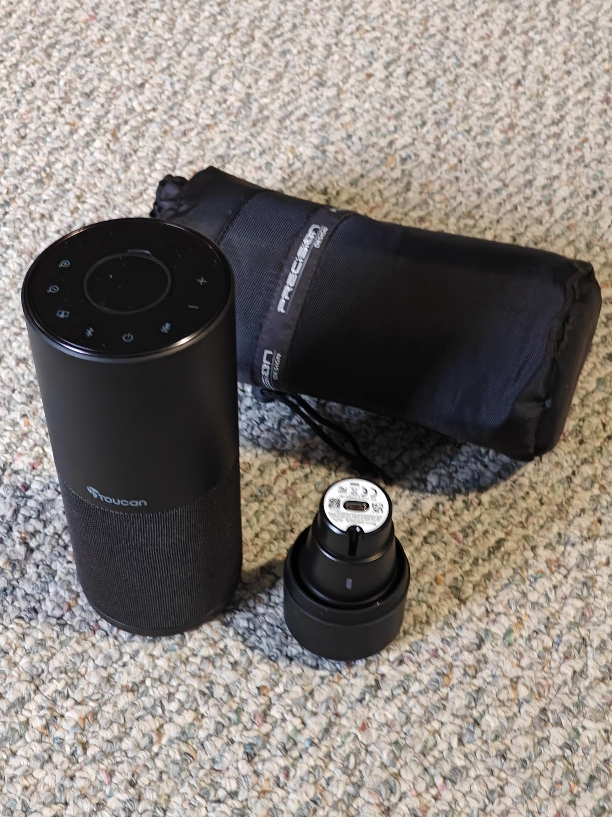 TOUCAN 360-Degree Video Conference Camera, 1080p HD Webcam with 4 Noise Reduction Mics, Speaker, AI Tracking, Works with Zoom, Google Voice, Microsoft Teams and More, for PC/Mac/Tablet customer photo 1