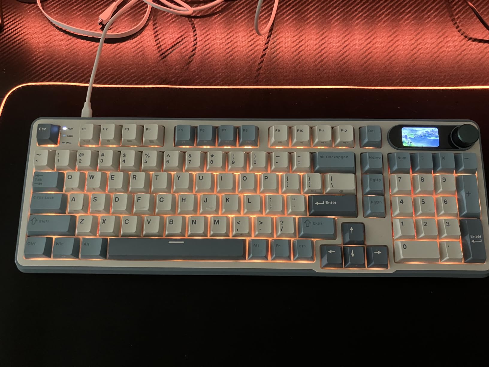 RK ROYAL KLUDGE S98 Wireless Mechanical Keyboard w/Smart Display & Knob | 96% Top Mount RGB Gaming Keyboard BT/2.4G/USB-C, 5-Layer Noise Dampening, Creamy Sound Pre-lubed Switch,Hot Swap, 98 Keys customer photo 2